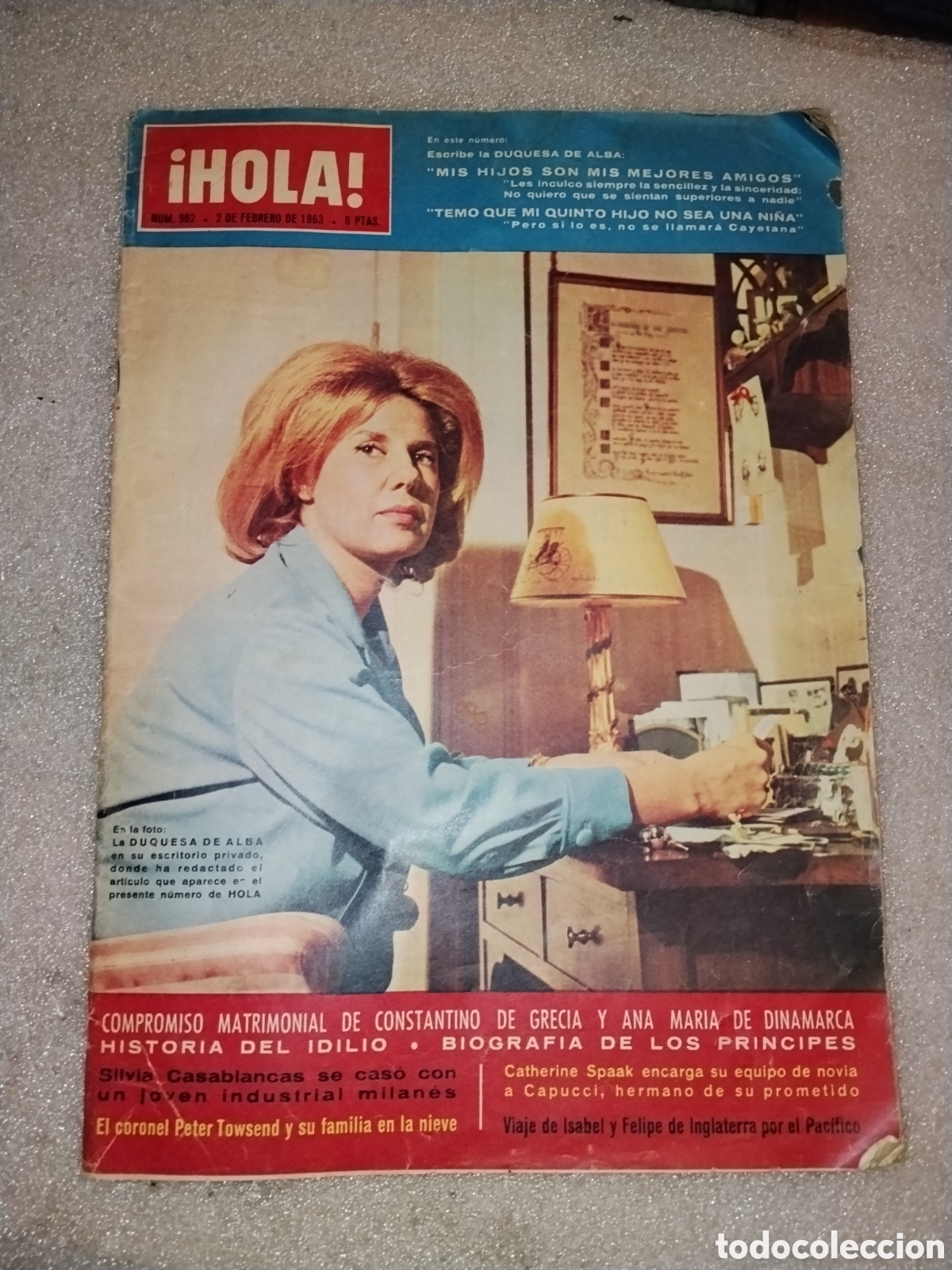 Coleccionismo de Revista Hola: REVISTA HOLA n&uacute;mero 962. 2 de febrero de 1963 DUQUESA DE ALBA .&nbsp;
