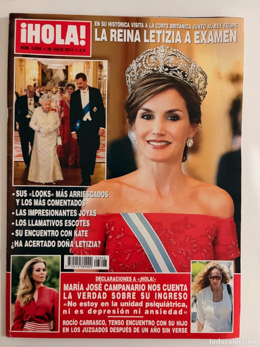 Coleccionismo de Revista Hola: &iexcl;HOLA! N&ordm; 3808. JULIO 2017. LA REINA LETIZIA A EXAMEN EN SU HIST&Oacute;RICA VISITA A LA CORTE. LEER
