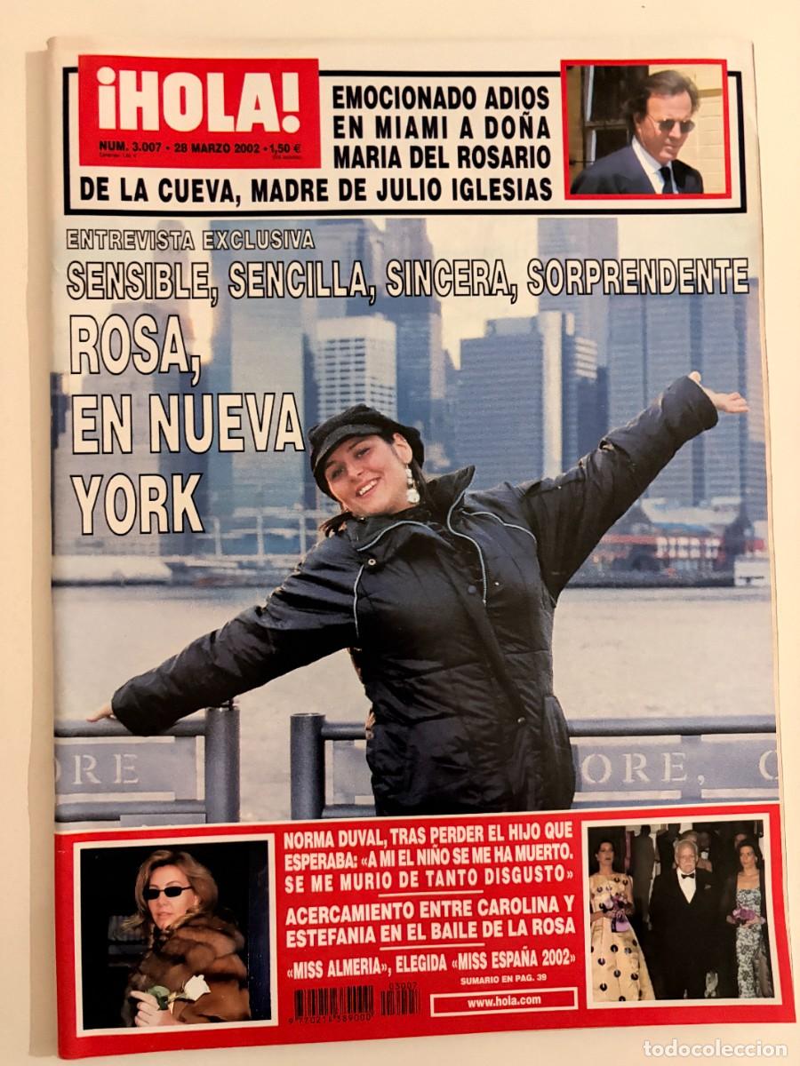 Coleccionismo de Revista Hola: &iexcl;HOLA! N&ordm; 3007. MARZO 2002. EMOCIONADO ADI&Oacute;S EN MIAMI A DO&Ntilde;A MAR&Iacute;A DEL ROSARIO DE LA CUEVA. LEER