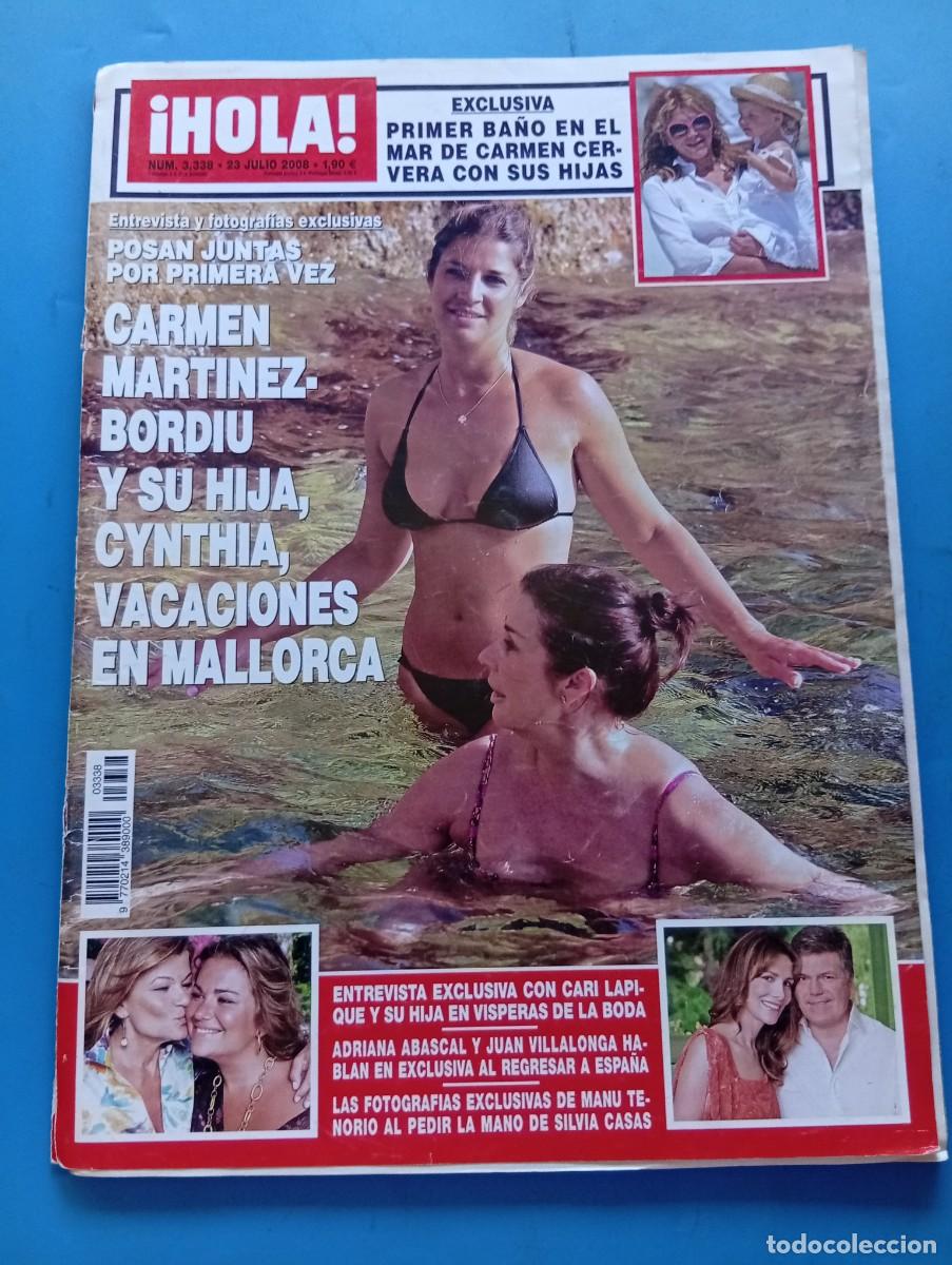 Coleccionismo de Revista Hola: &iexcl;HOLA! N&ordm; 3338. A&Ntilde;O 2008. ENTREVISTA EXCLUSIVA CON CARI LAPIQUE. CARMEN MARTINEZ-BORDIU Y SU... LEER