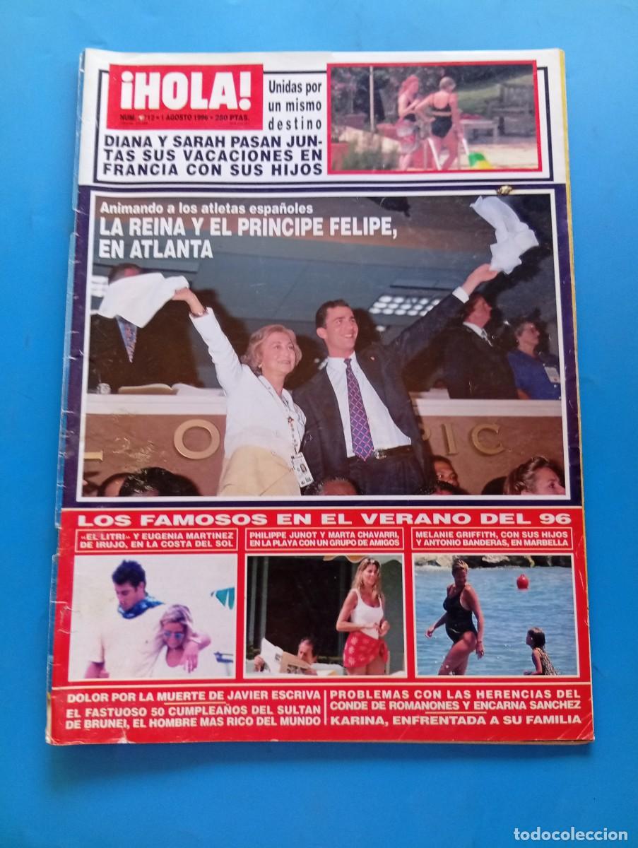 Coleccionismo de Revista Hola: &iexcl;HOLA! N&ordm; 2712. A&Ntilde;O 1996. LA REINA Y EL PRINCIPE FELIPE EN ATLANTA. EL LITRI Y EUGENIA MARTI.. LEER.