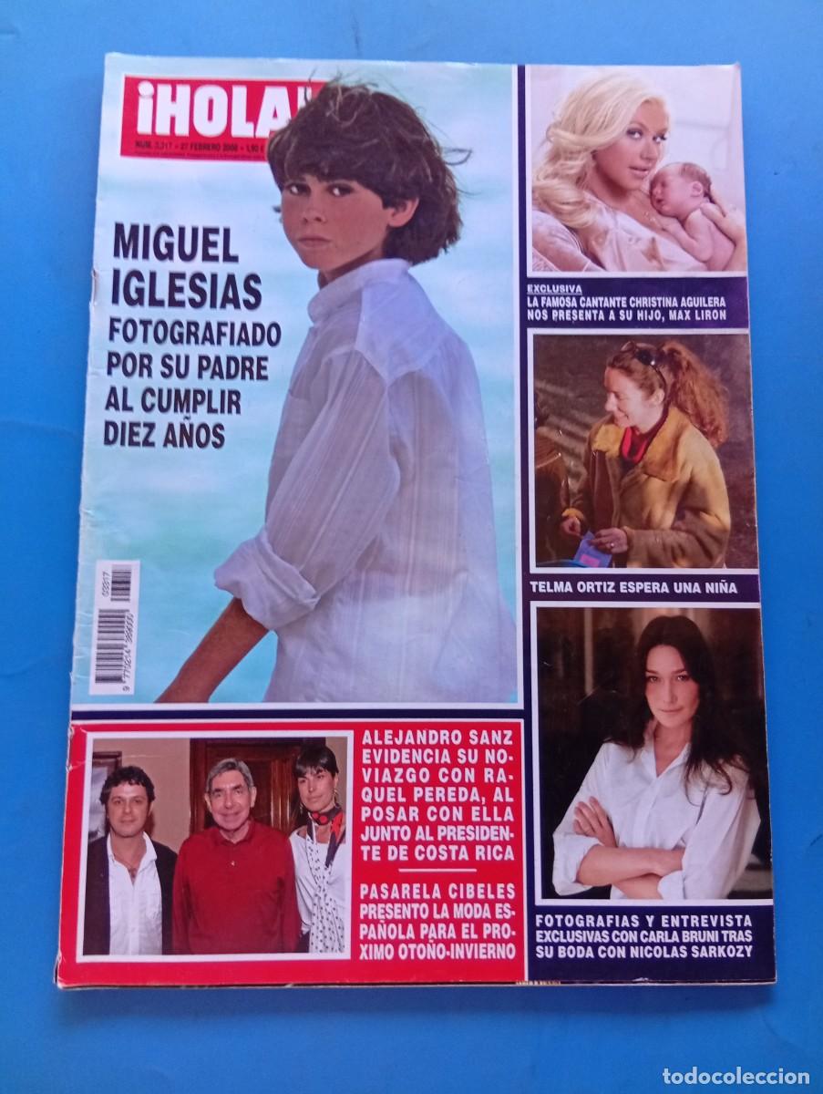 Coleccionismo de Revista Hola: &iexcl;HOLA! N&ordm; 3317. A&Ntilde;O 2008. MIGUEL IGLESIAS, AL CUMPLIR 10 A&Ntilde;OS. ALEJADRO SANZ CON RAQUEL PEREDA. LEER
