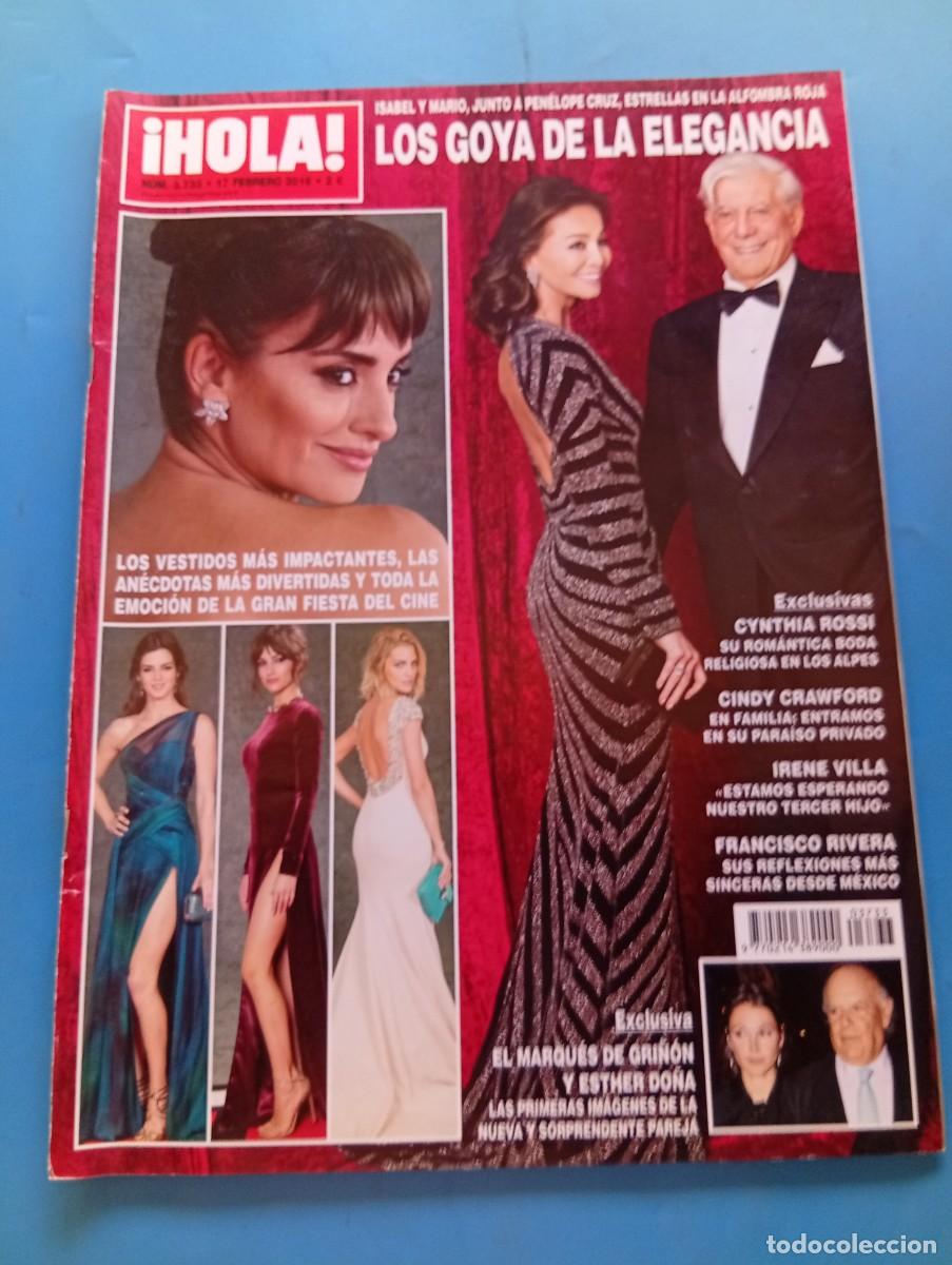 Coleccionismo de Revista Hola: &iexcl;HOLA! N&ordm; 3733. A&Ntilde;O 2016. LOS GOYA DE LA ELEGANCIA. CYNTHIA ROSSI, BODA RELIGIOSA EN LOS ALPES. LEER