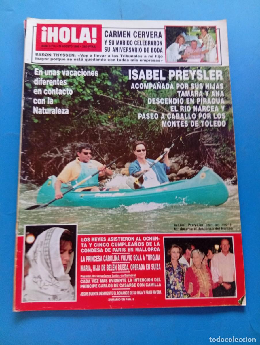 Coleccionismo de Revista Hola: &iexcl;HOLA! N&ordm; 2716. A&Ntilde;O 1996. ISABEL PREYSLER ACOMPA&Ntilde;ADAS POR SUS HIJAS. LA PRINCESA CAROLINA ... LEER