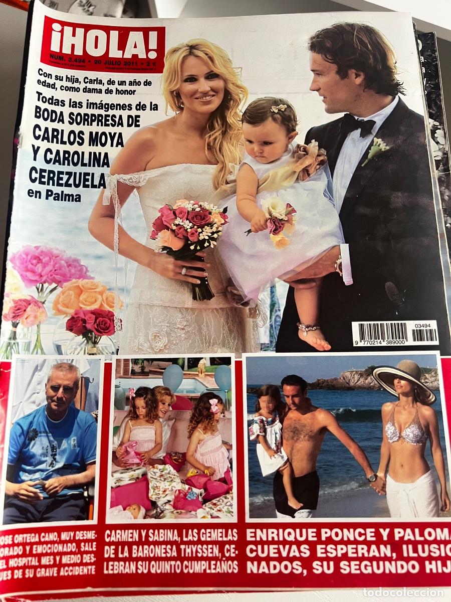 Coleccionismo de Revista Hola: &iexcl;HOLA! N&ordm; 3494. JULIO 2011. BODA SORPRESA DE CARLOS MOYA Y CAROLINA CEREZUELA EN PALMA.