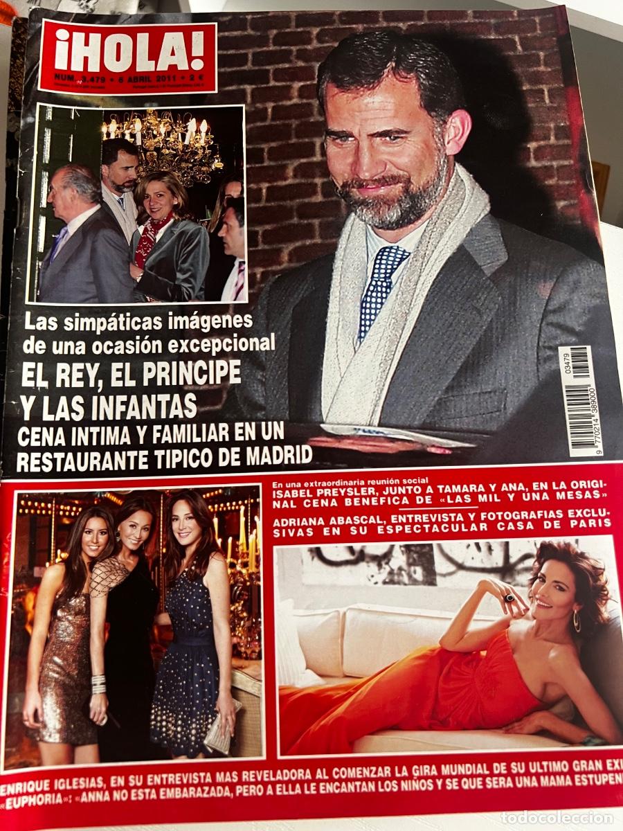 Coleccionismo de Revista Hola: &iexcl;HOLA! N&ordm; 3479. ABRIL 2011. EL REY, EL PR&Iacute;NCIPE Y LAS INFANTAS CENA INTIMA Y FAMILIAR.