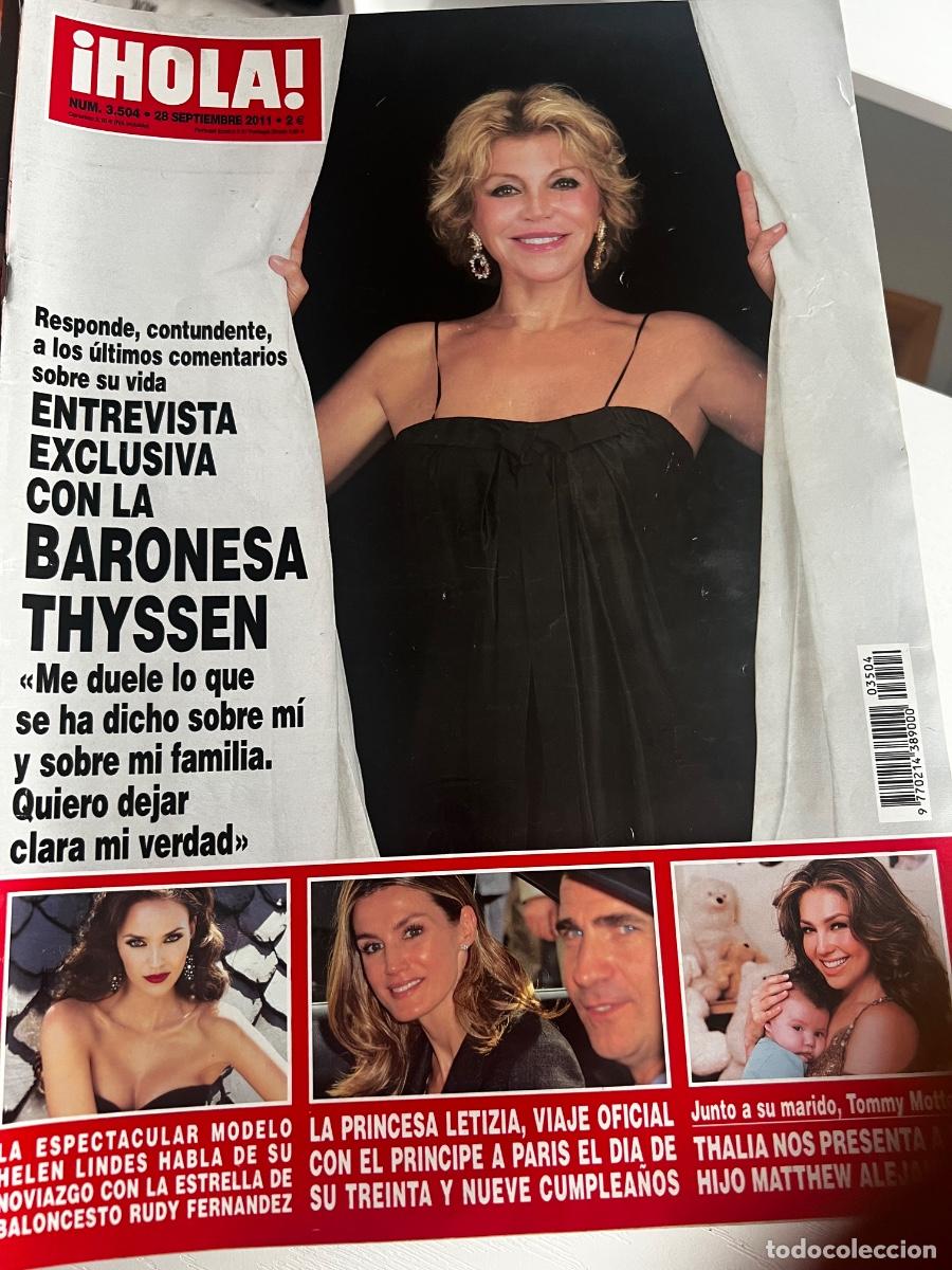 Coleccionismo de Revista Hola: HOLA! N&ordm; 3504. SEPTIEMBRE 2011. ENTREVISTA EXCLUSIVA CON LA BARONESA THYSSEN.