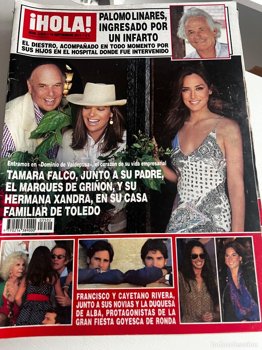 Coleccionismo de Revista Hola: HOLA! N&ordm; 3502. SEPTIEMBRE 2011. TAMARA FALCO JUNTO A SU PADRE EL MARQU&Eacute;S DE GRI&Ntilde;&Oacute;N Y SU HERMANA.