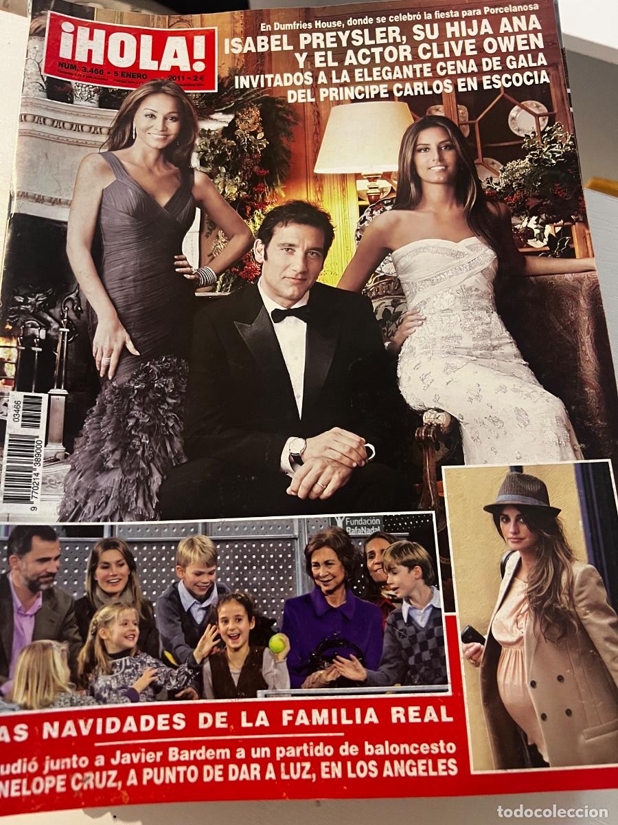 Coleccionismo de Revista Hola: HOLA! N&ordm; 3466. ENERO 2011. ISABEL PREYSLER SU HIJA ANA Y EL ACTOR CLIVE OWEN.