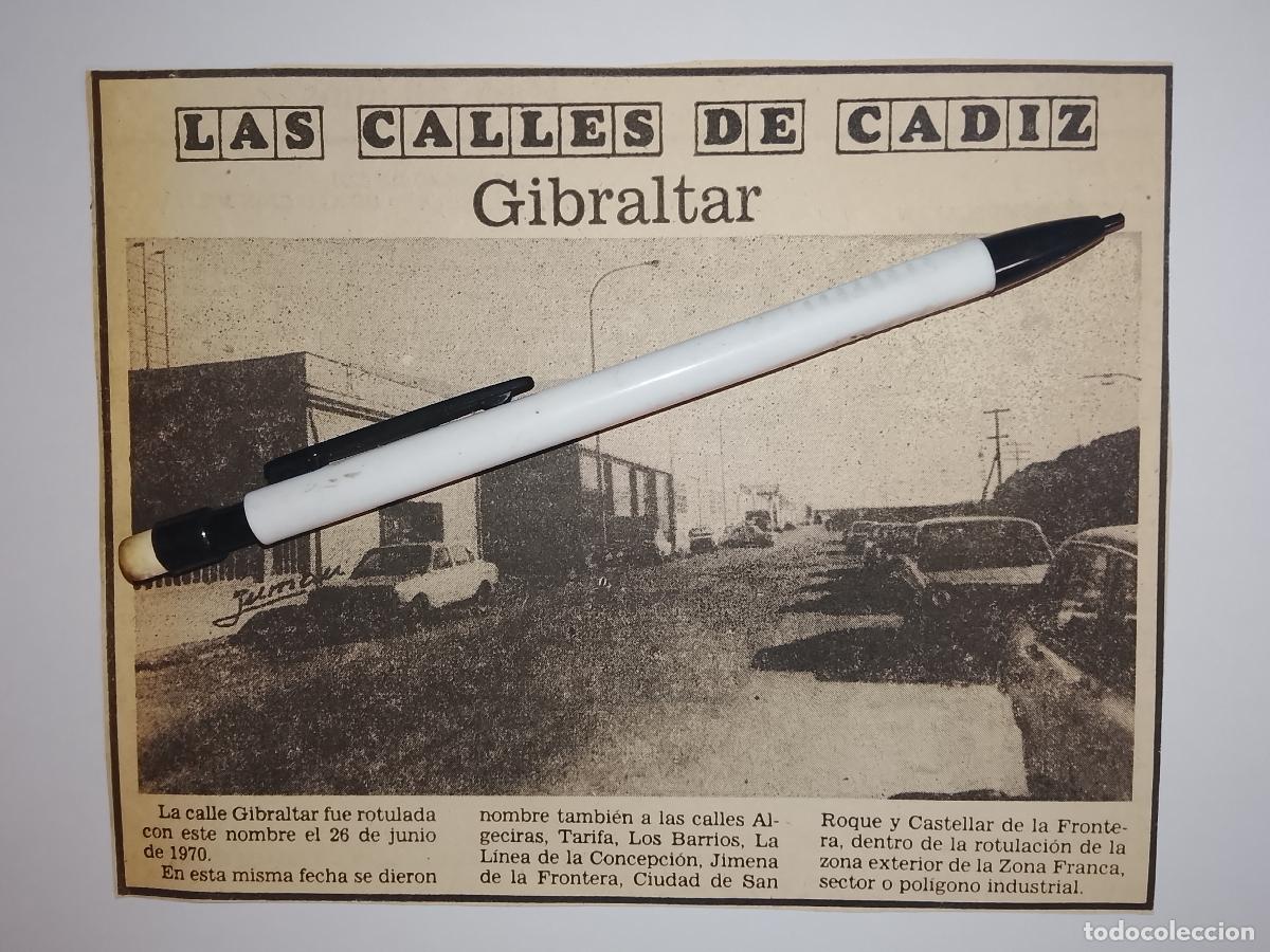 Coleccionismo de Revista Hola: DIARIO 1979 80 RECORTE COLECCION CALLES DE CADIZ CAPITAL - CALLE GIBRALTAR