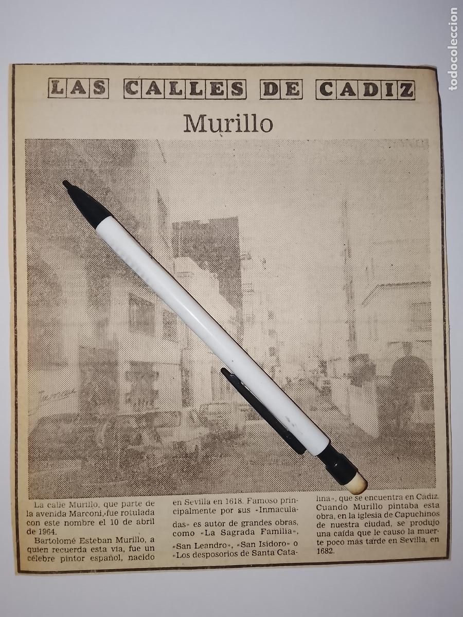 Coleccionismo de Revista Hola: DIARIO 1979 80 RECORTE COLECCION CALLES DE CADIZ CAPITAL - CALLE MURILLO