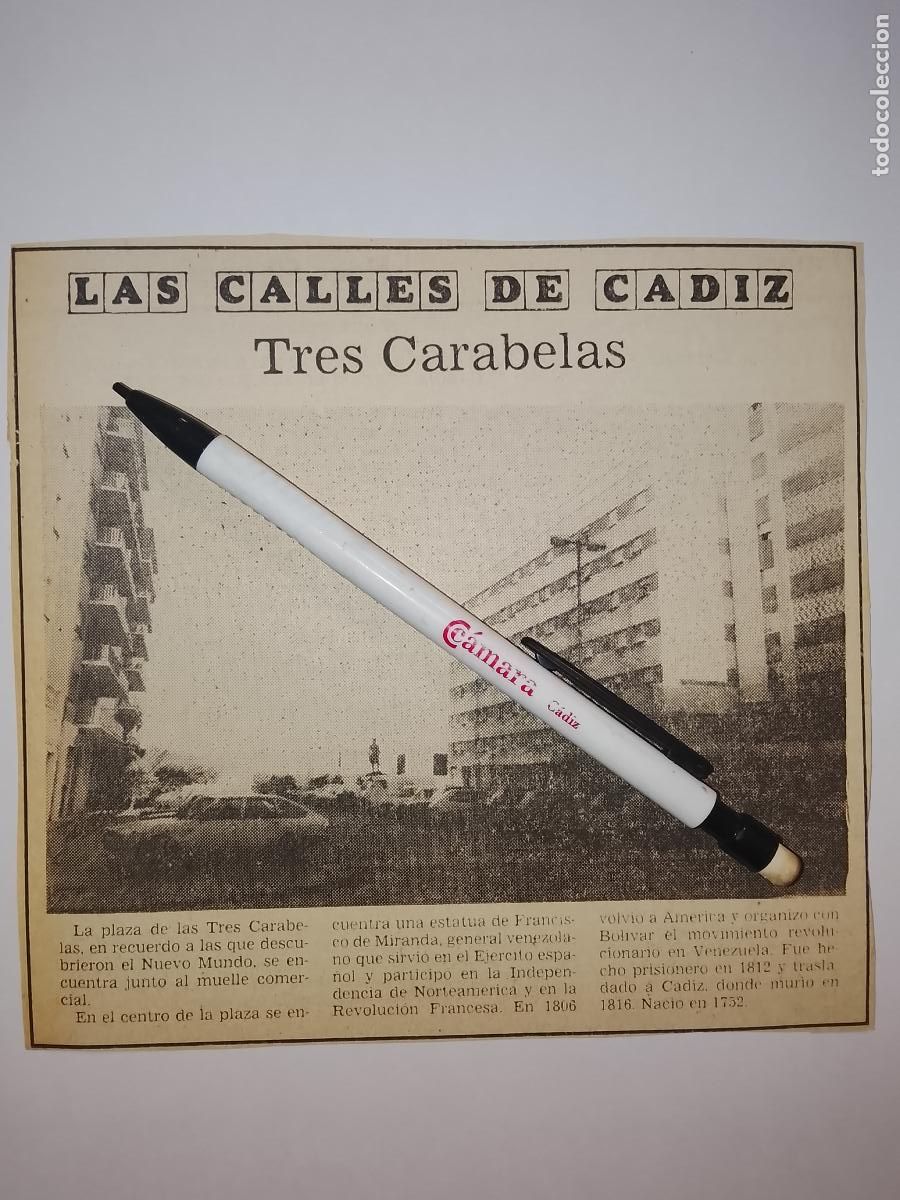 Coleccionismo de Revista Hola: DIARIO 1979 80 RECORTE COLECCION CALLES DE CADIZ CAPITAL - CALLE TRES CARABELAS