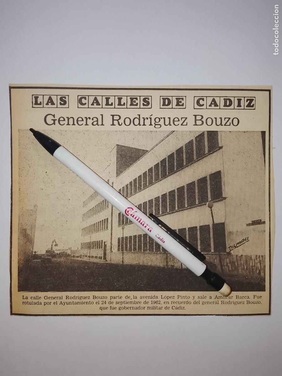Coleccionismo de Revista Hola: DIARIO 1979 80 RECORTE COLECCION CALLES DE CADIZ CAPITAL - CALLE GENERAL RODRIGUEZ BOUZO