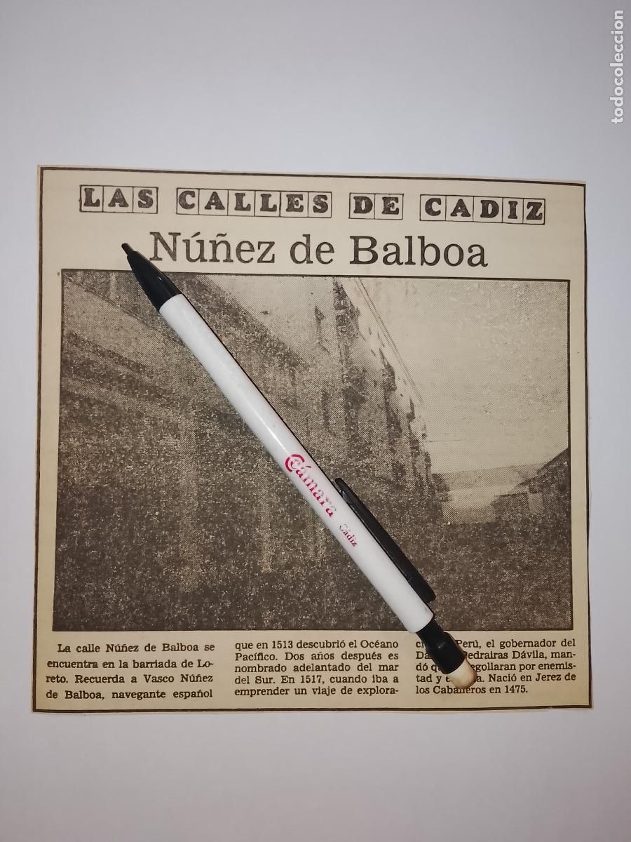 Coleccionismo de Revista Hola: DIARIO 1979 80 RECORTE COLECCION CALLES DE CADIZ CAPITAL - CALLE - NU&Ntilde;EZ DE BALBOA