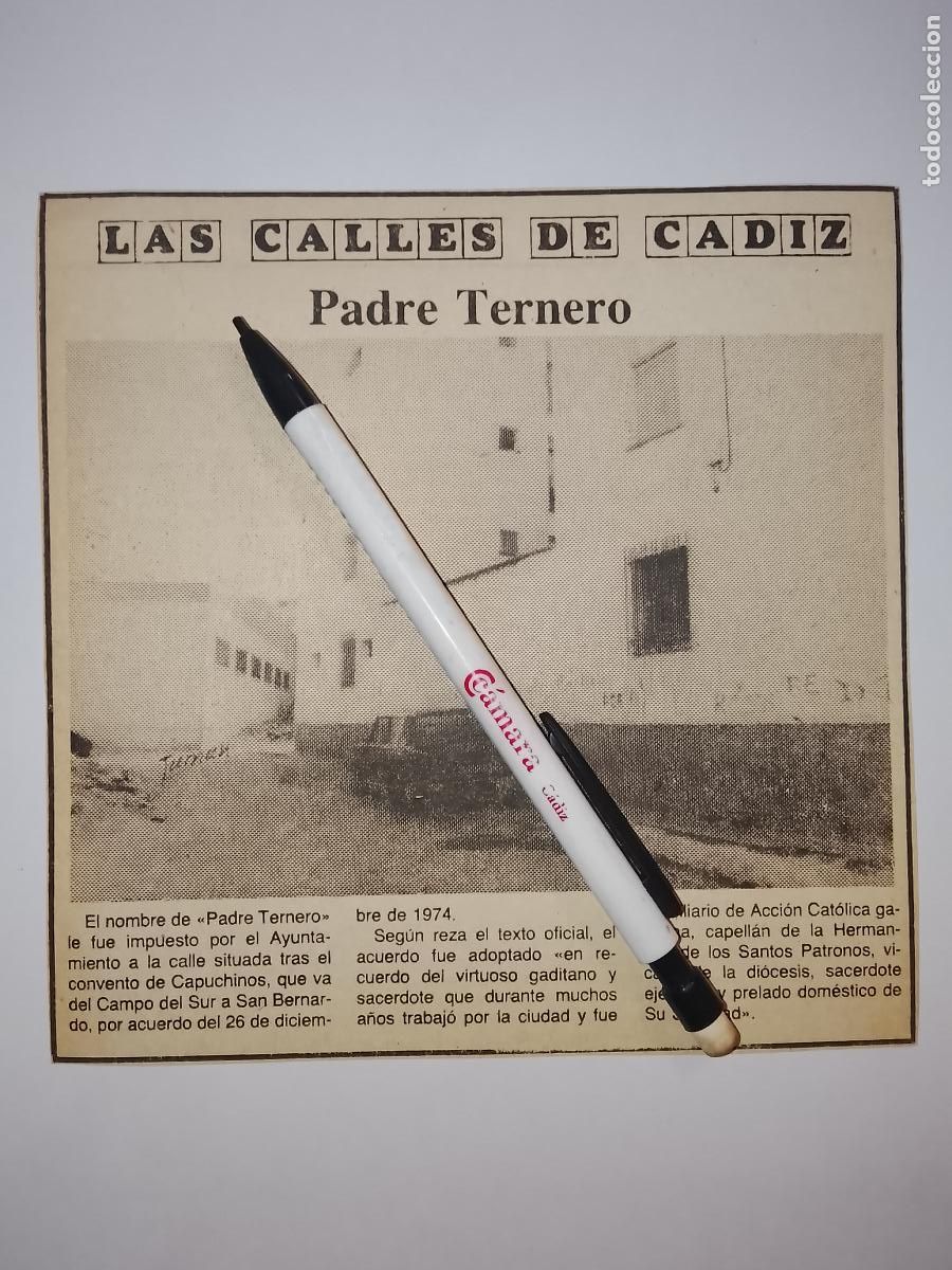 Collezionismo di Rivista &iexcl;Hola!: DIARIO 1979 80 RECORTE COLECCION CALLES DE CADIZ CAPITAL - CALLE - PADRE TERNERO