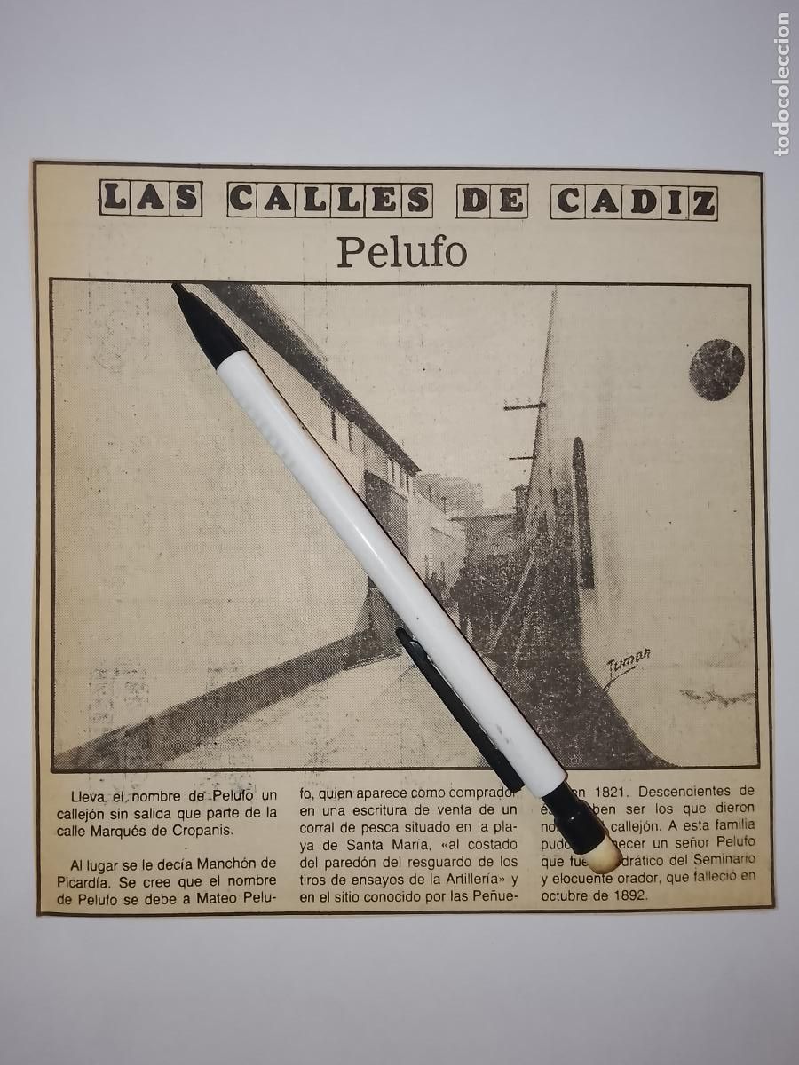 Sammeln von Zeitschriften &iexcl;Hola!: DIARIO 1979 80 RECORTE COLECCION CALLES DE CADIZ CAPITAL - CALLE - PELUFO