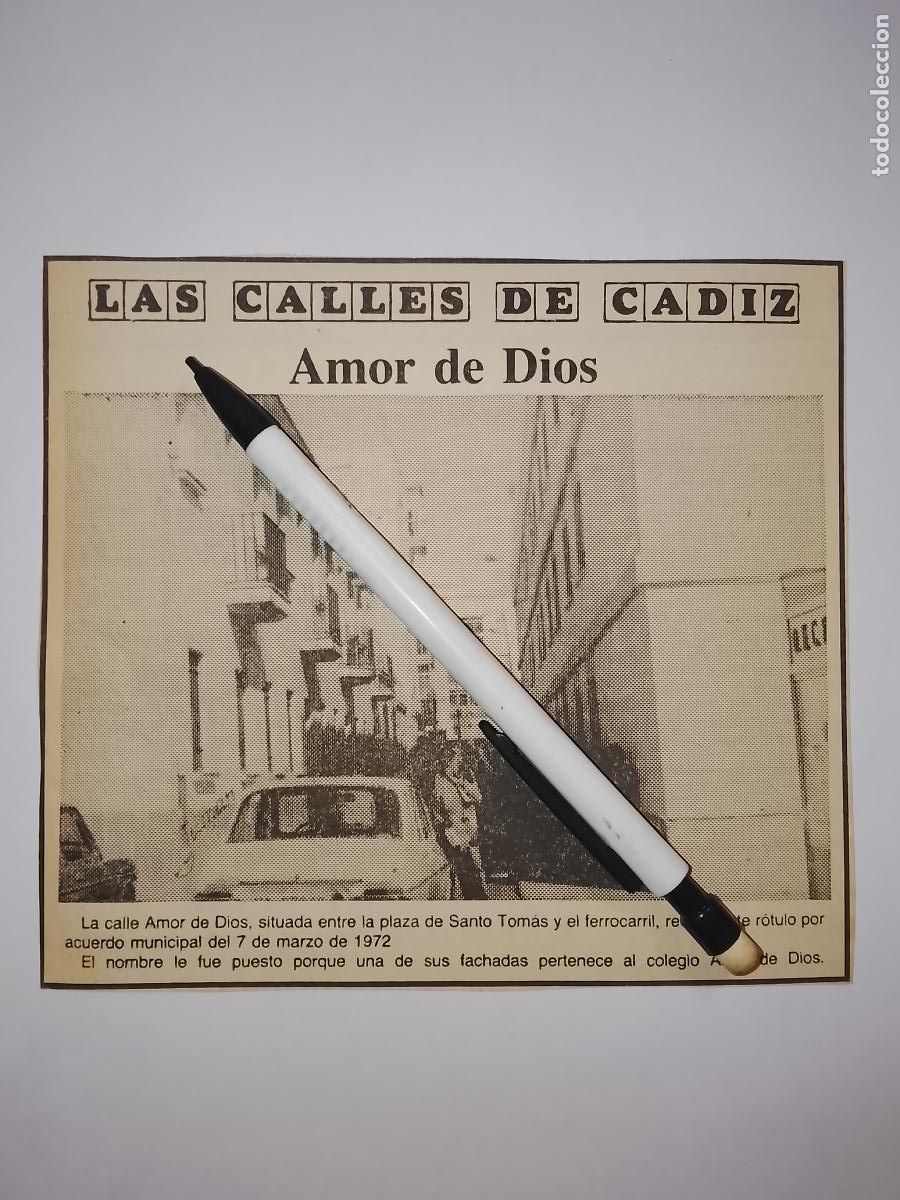 Sammeln von Zeitschriften &iexcl;Hola!: DIARIO 1979 80 RECORTE COLECCION CALLES DE CADIZ CAPITAL - CALLE - AMOR DE DIOS