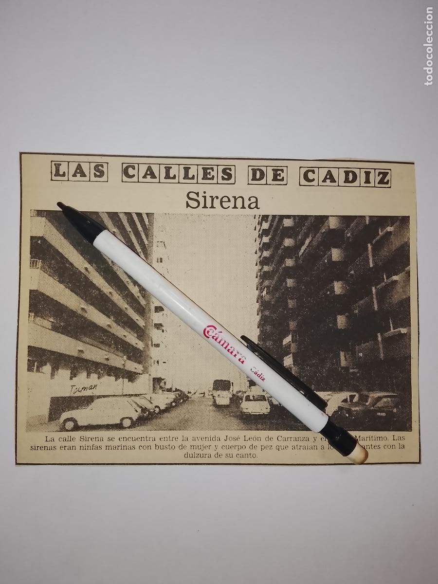 Coleccionismo de Revista Hola: DIARIO 1979 80 RECORTE COLECCION CALLES DE CADIZ CAPITAL - CALLE SIRENA