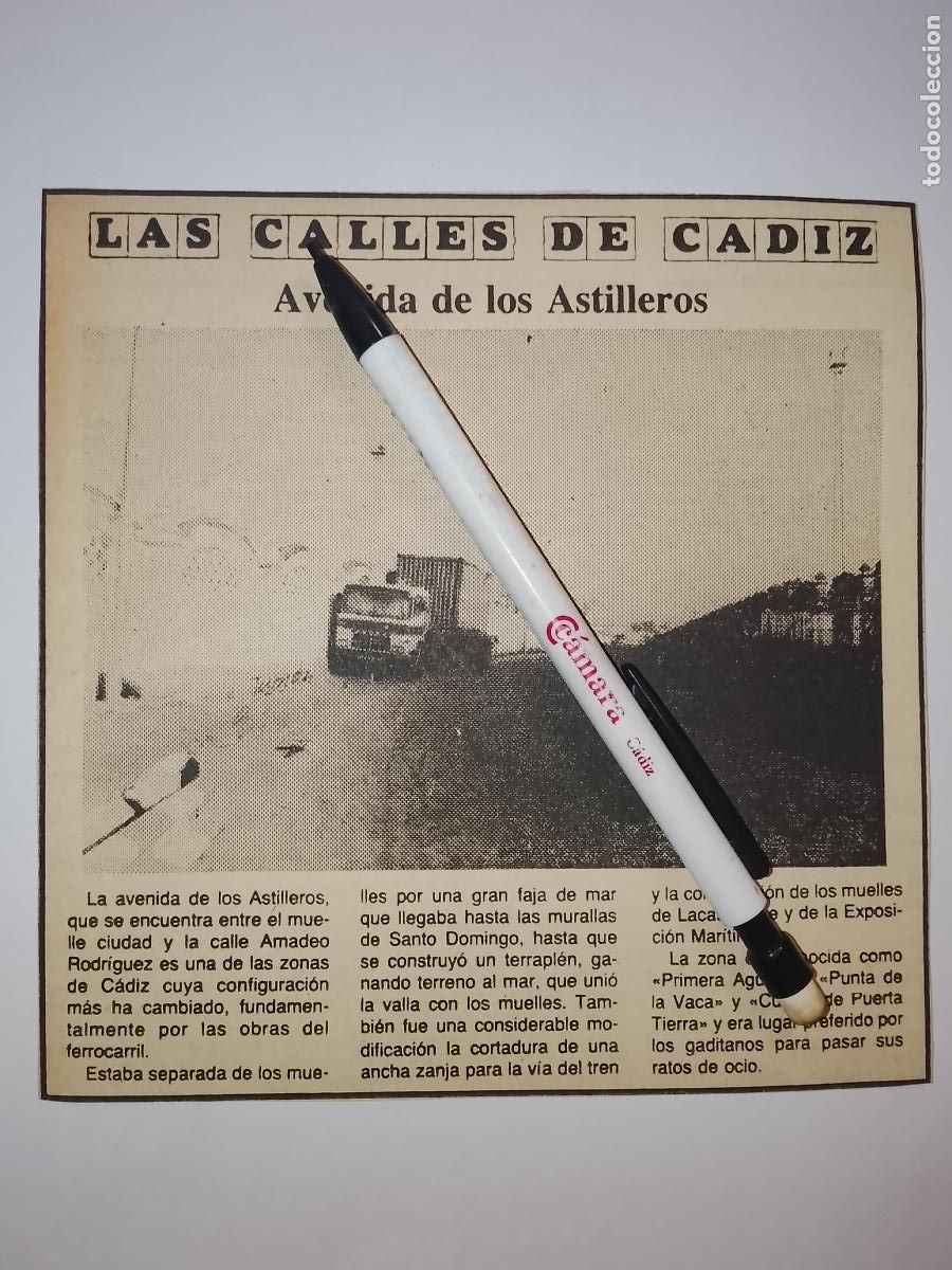 Coleccionismo de Revista Hola: DIARIO 1979 80 RECORTE COLECCION CALLES DE CADIZ CAPITAL - CALLE AVENIDA DE LOS ASTILLEROS