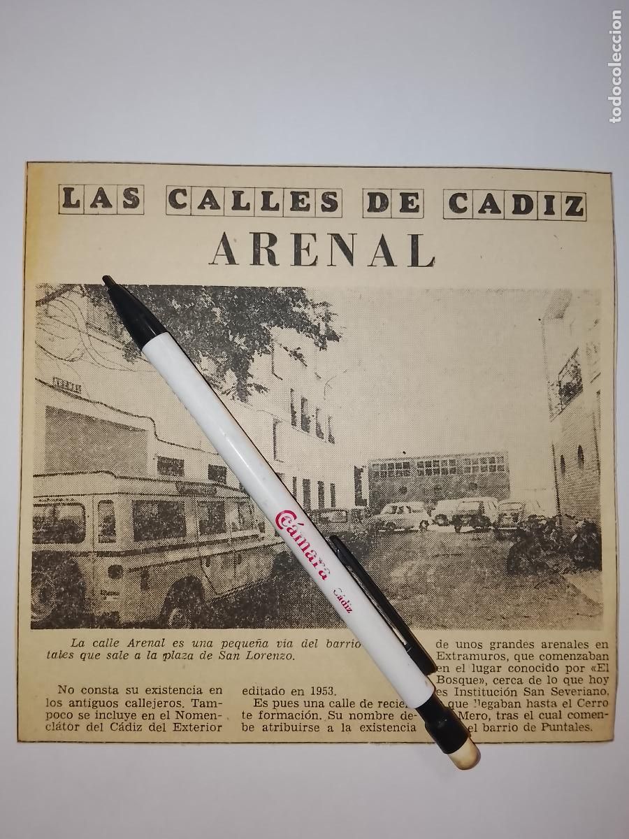Coleccionismo de Revista Hola: DIARIO 1979 80 RECORTE COLECCION CALLES DE CADIZ CAPITAL - CALLE ARENAL
