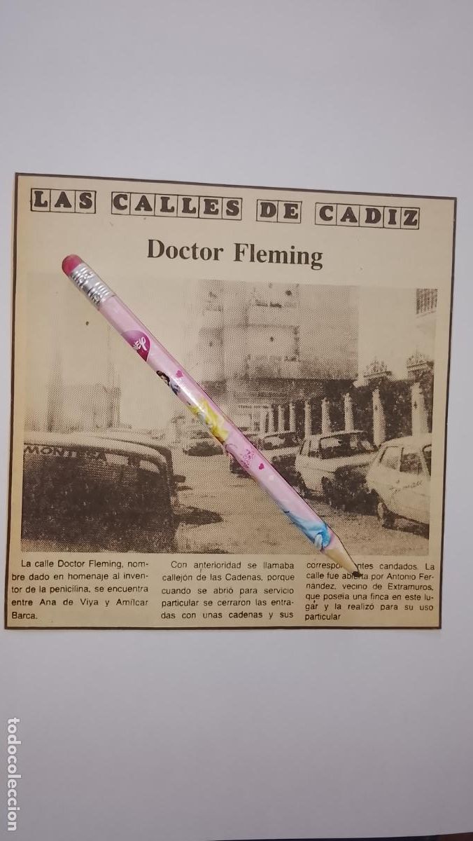Collection Magazine &iexcl;Hola!: DIARIO 1979 80 RECORTE COLECCION CALLES DE CADIZ CAPITAL - CALLE DOCTOR FLEMING