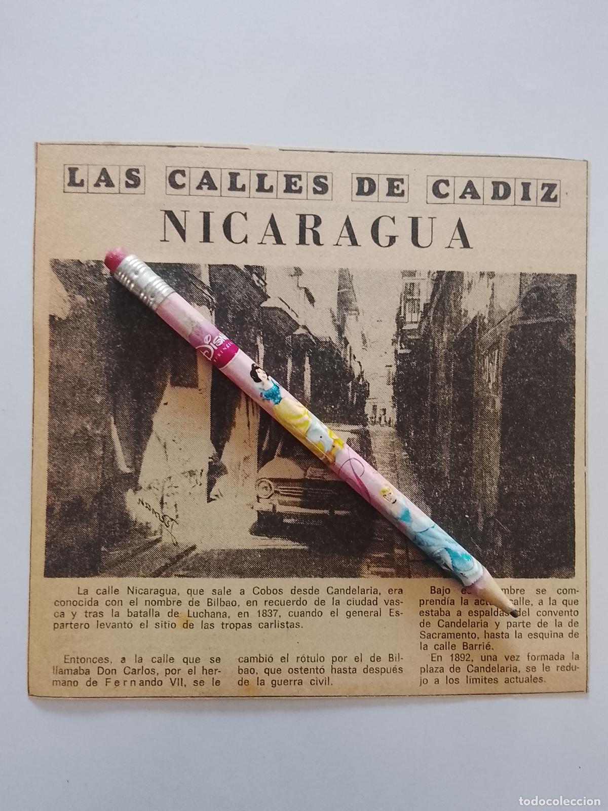 Collection Magazine &iexcl;Hola!: DIARIO 1979 80 RECORTE COLECCION CALLES DE CADIZ CAPITAL - CALLE NICARAGUA