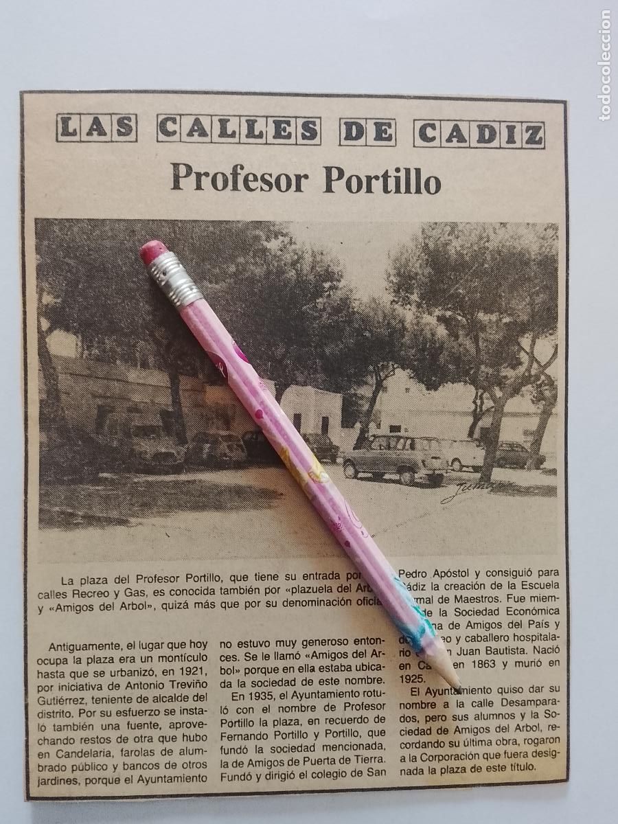 Coleccionismo de Revista Hola: DIARIO 1979 80 RECORTE COLECCION CALLES DE CADIZ CAPITAL - CALLE PROFESOR PORTILLO