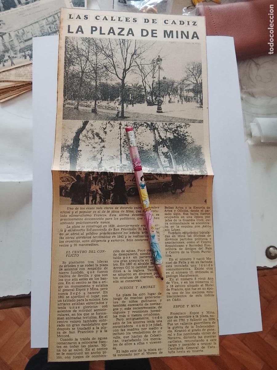 Coleccionismo de Revista Hola: DIARIO 1979 80 RECORTE COLECCION CALLES DE CADIZ CAPITAL - CALLE PLAZA DE MINA