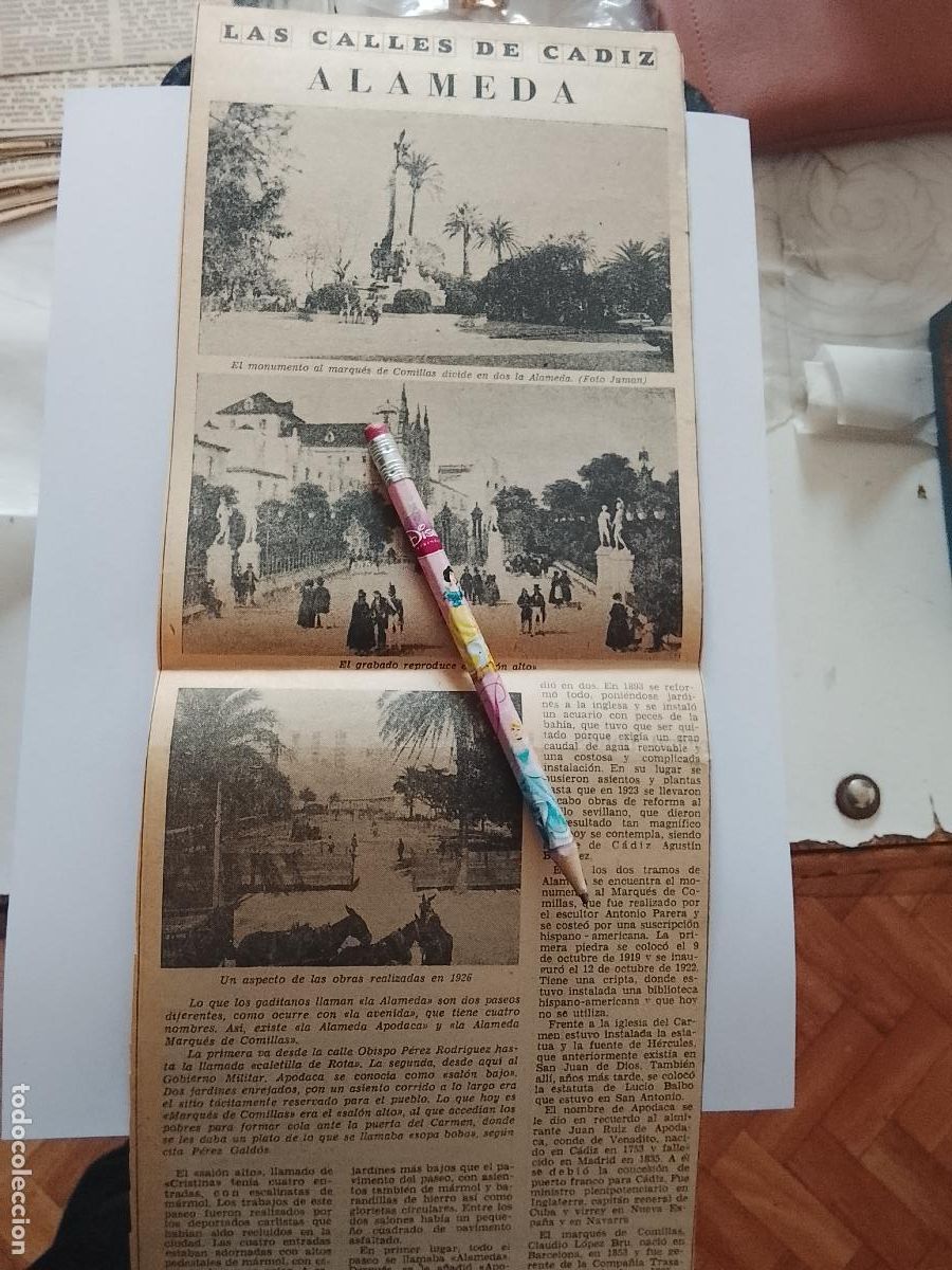 Coleccionismo de Revista Hola: DIARIO 1979 80 RECORTE COLECCION CALLES DE CADIZ CAPITAL - CALLE ALAMEDA