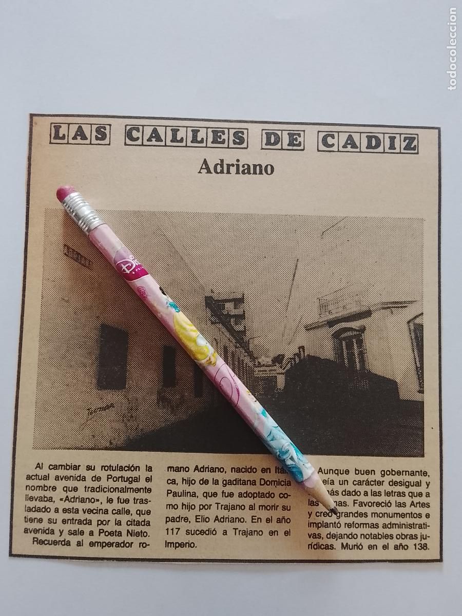 Coleccionismo de Revista Hola: DIARIO 1979 80 RECORTE COLECCION CALLES DE CADIZ CAPITAL - CALLE ADRIANO