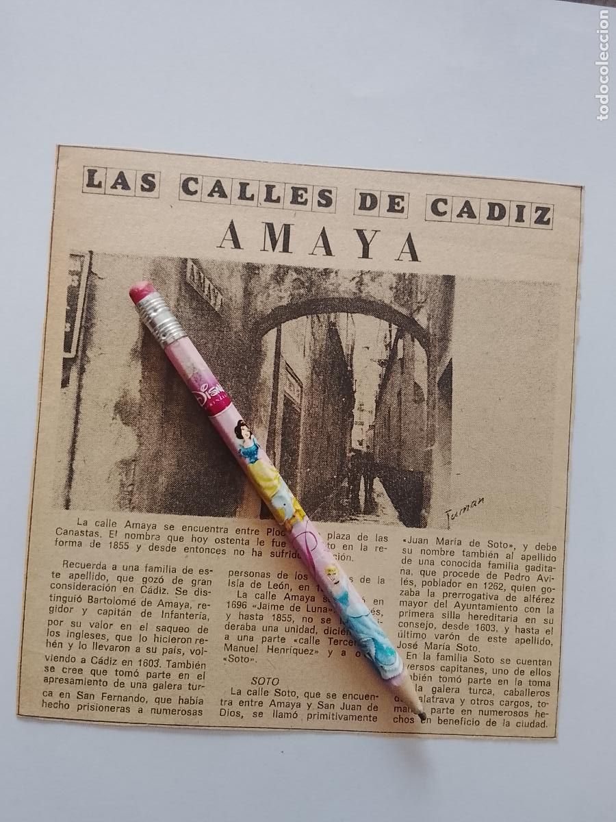 Coleccionismo de Revista Hola: DIARIO 1979 80 RECORTE COLECCION CALLES DE CADIZ CAPITAL - CALLE AMAYA