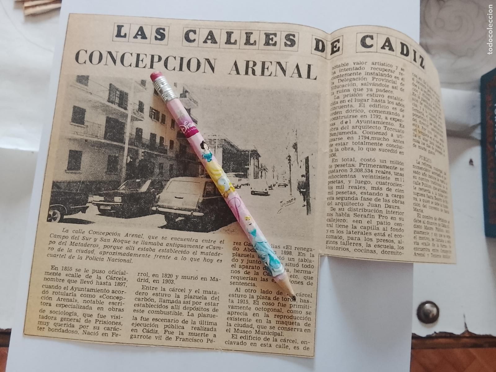 Coleccionismo de Revista Hola: DIARIO 1979 80 RECORTE COLECCION CALLES DE CADIZ CAPITAL - CALLE CONCEPCION ARENAL