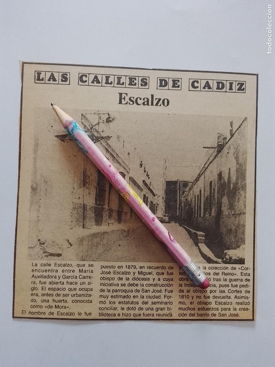 Coleccionismo de Revista Hola: DIARIO 1979 80 RECORTE COLECCION CALLES DE CADIZ CAPITAL - CALLE ESCALZO
