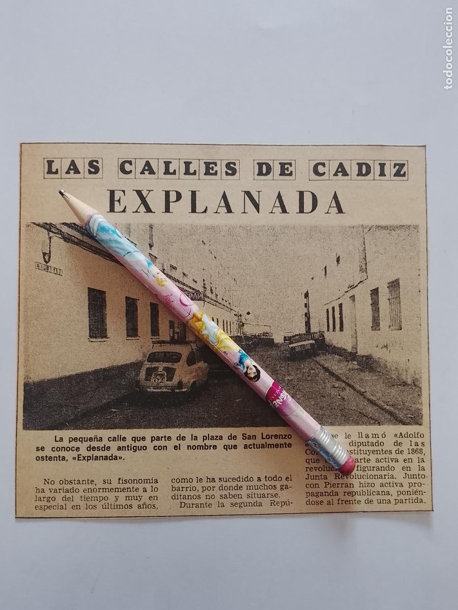 Coleccionismo de Revista Hola: DIARIO 1979 80 RECORTE COLECCION CALLES DE CADIZ CAPITAL - CALLE EXPLANADA