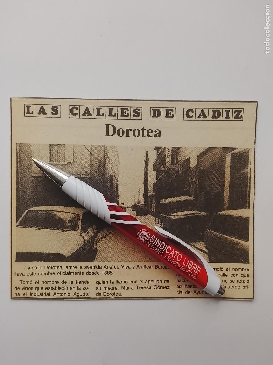 Coleccionismo de Revista Hola: DIARIO 1979 80 RECORTE COLECCION CALLES DE CADIZ CAPITAL - CALLE DOROTEA