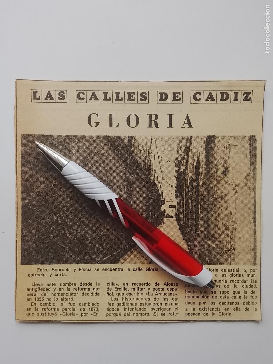 Coleccionismo de Revista Hola: DIARIO 1979 80 RECORTE COLECCION CALLES DE CADIZ CAPITAL - CALLE GLORIA