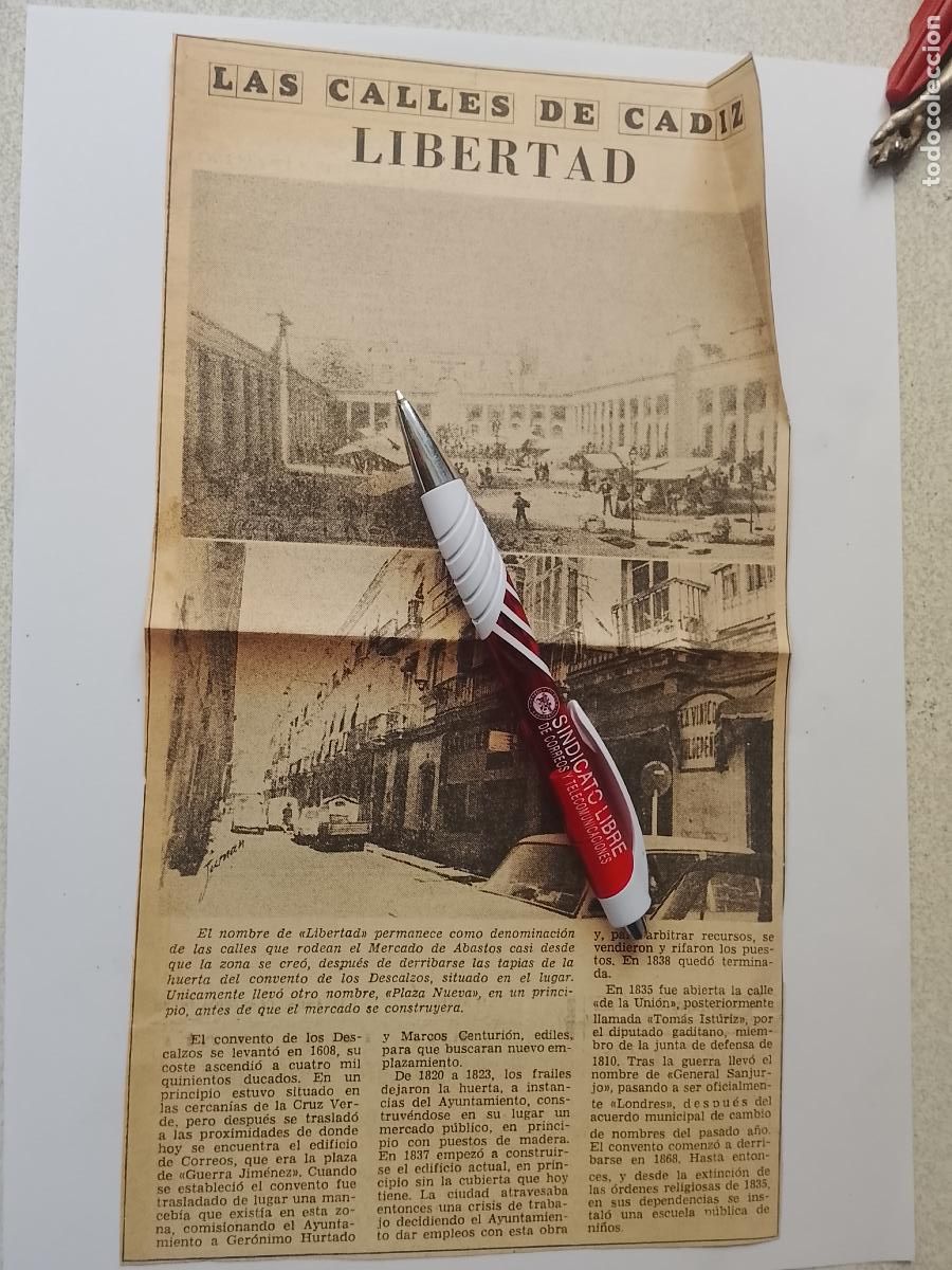 Coleccionismo de Revista Hola: DIARIO 1979 80 RECORTE COLECCION CALLES DE CADIZ CAPITAL - CALLE PLAZA LA LIBERTAD