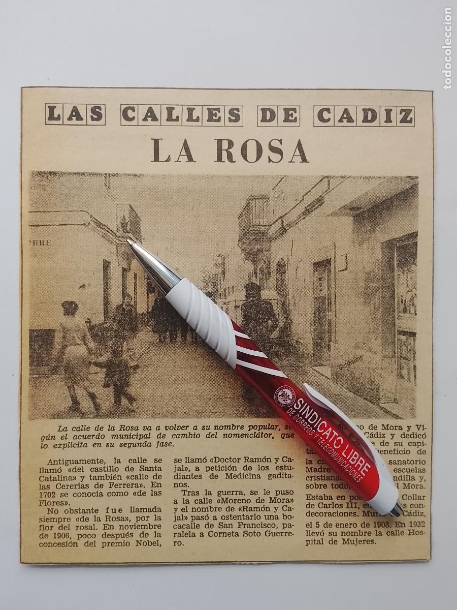 Coleccionismo de Revista Hola: DIARIO 1979 80 RECORTE COLECCION CALLES DE CADIZ CAPITAL - CALLE LA ROSA
