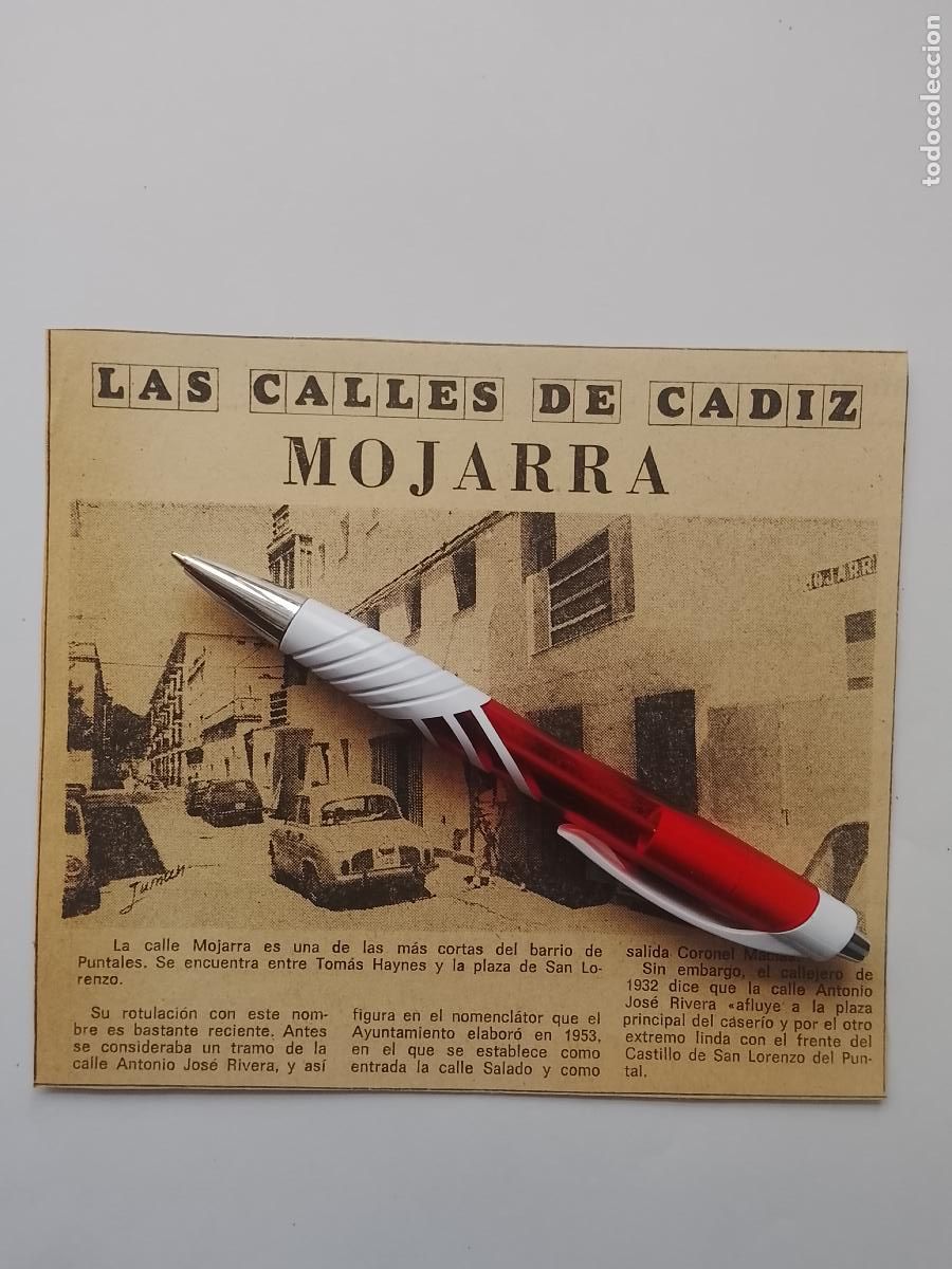 Coleccionismo de Revista Hola: DIARIO 1979 80 RECORTE COLECCION CALLES DE CADIZ CAPITAL - CALLE MOJARRA