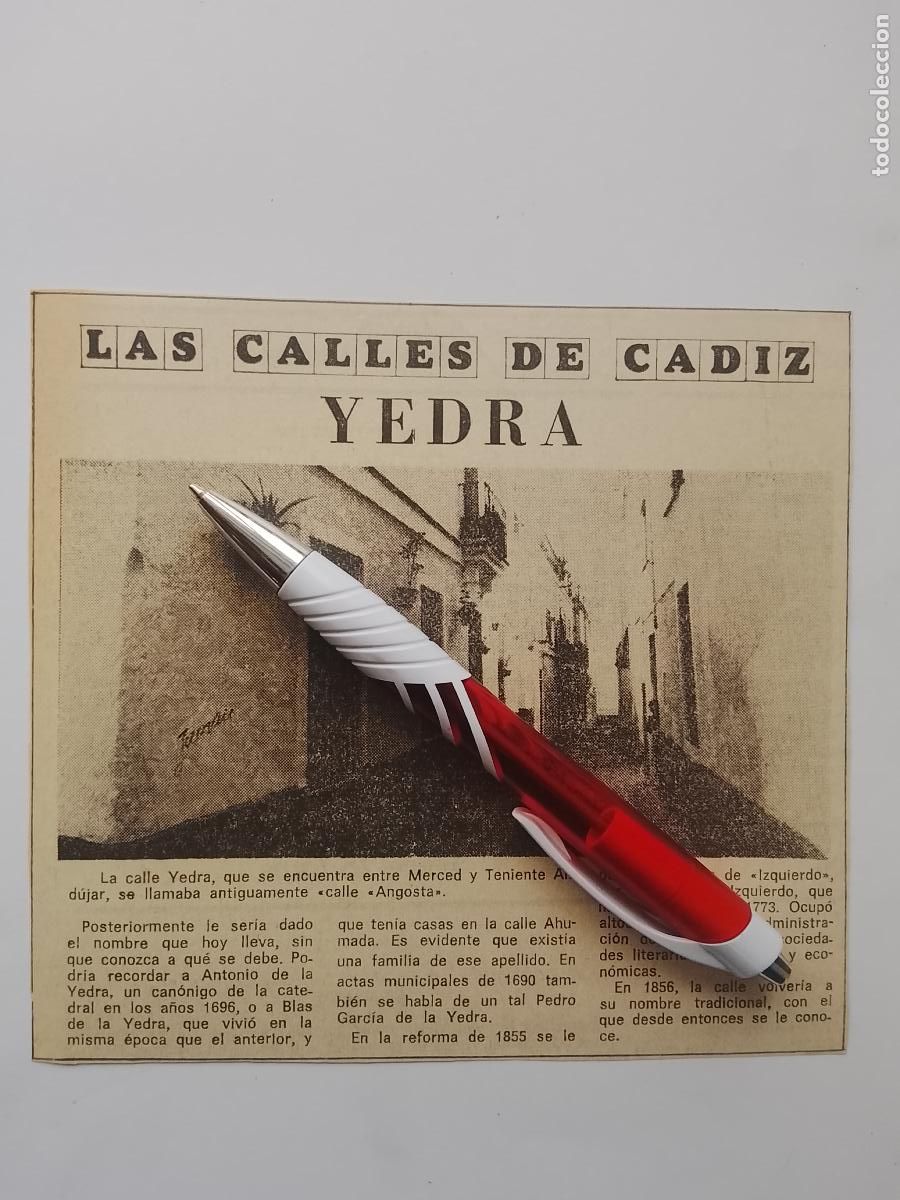 Coleccionismo de Revista Hola: DIARIO 1979 80 RECORTE COLECCION CALLES DE CADIZ CAPITAL - CALLE YEDRA