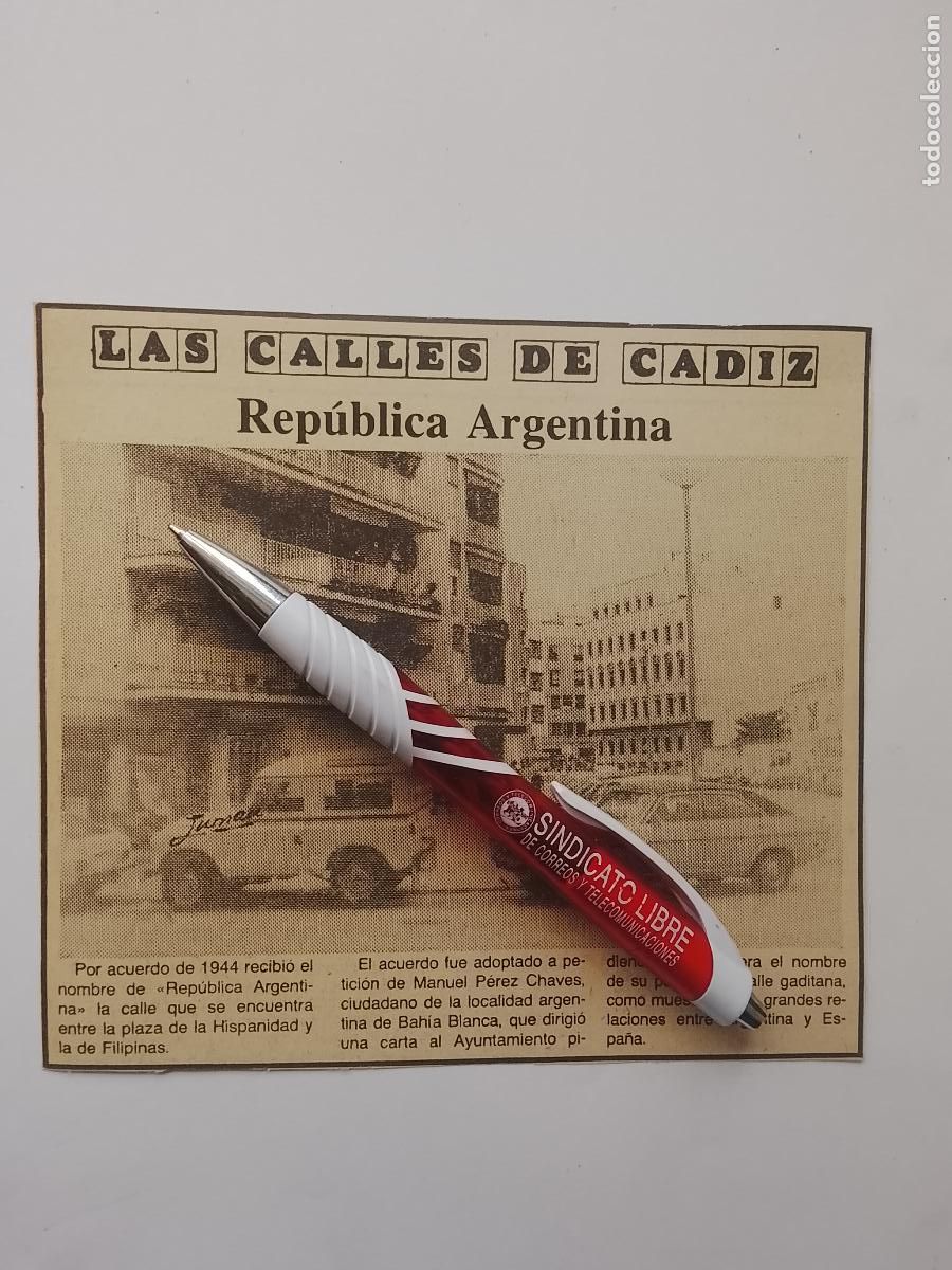 Coleccionismo de Revista Hola: DIARIO 1979 80 RECORTE COLECCION CALLES DE CADIZ CAPITAL - CALLE REPUBLICA ARGENTINA