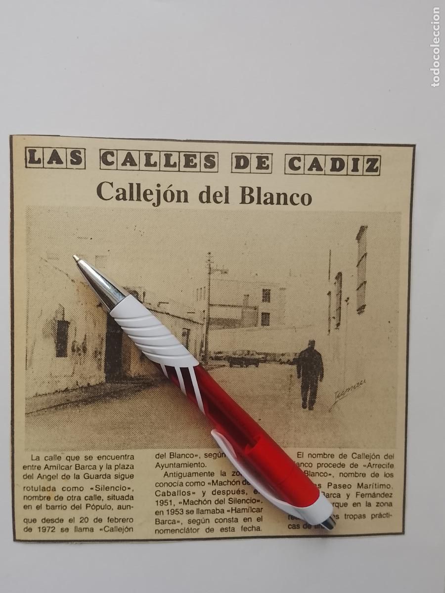 Coleccionismo de Revista Hola: DIARIO 1979 80 RECORTE COLECCION CALLES DE CADIZ CAPITAL - CALLE CALLEJON DEL BLANCO