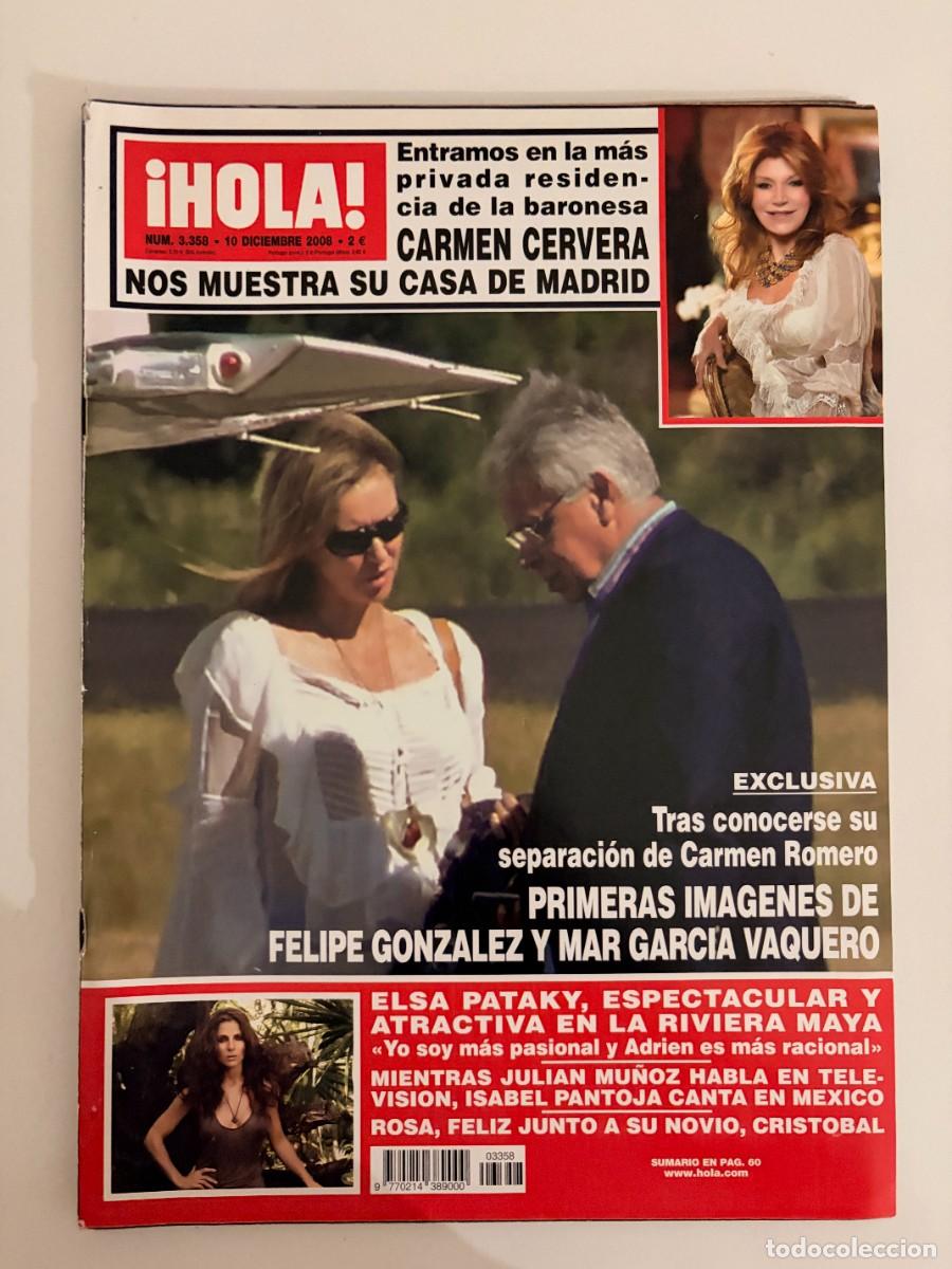 Coleccionismo de Revista Hola: &iexcl;HOLA! N&ordm; 3358. DICIEMBRE 2008. ENTRAMOS EN LA M&Aacute;S PRIVADA RESIDENCIA DE LA BARONESA CARMEN. LEER
