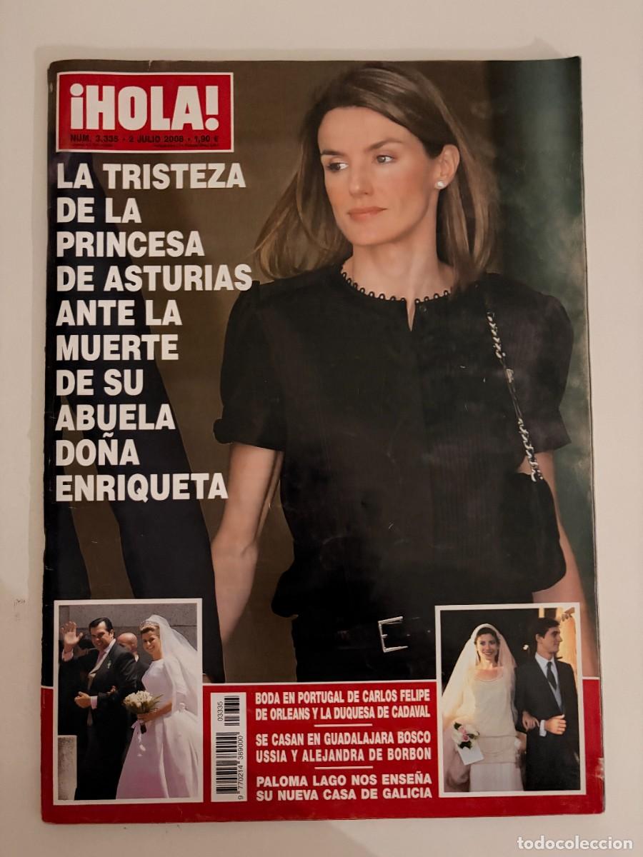 Coleccionismo de Revista Hola: &iexcl;HOLA! N&ordm; 3335.JULIO 2008.BODA EN PORTUGAL DE CARLOS FELIPE DE ORLEANS Y LA DUQUESA DE CADAVAL. LEER