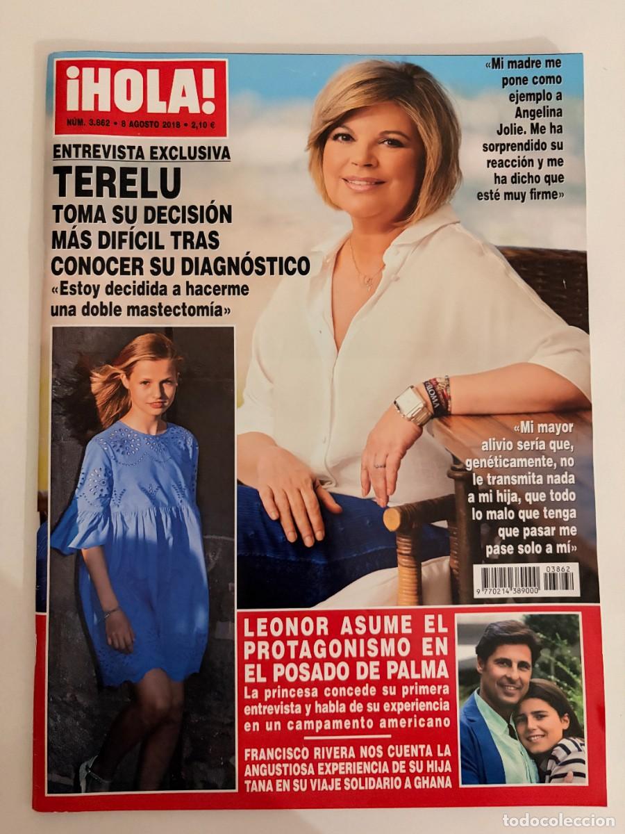 Coleccionismo de Revista Hola: &iexcl;HOLA! N&ordm; 3862. AGOSTO 2018. TERELU, TOMA SU DECISI&Oacute;N M&Aacute;S DIF&Iacute;CIL TRAS CONOCER SU DIAGN&Oacute;STICO.LEER