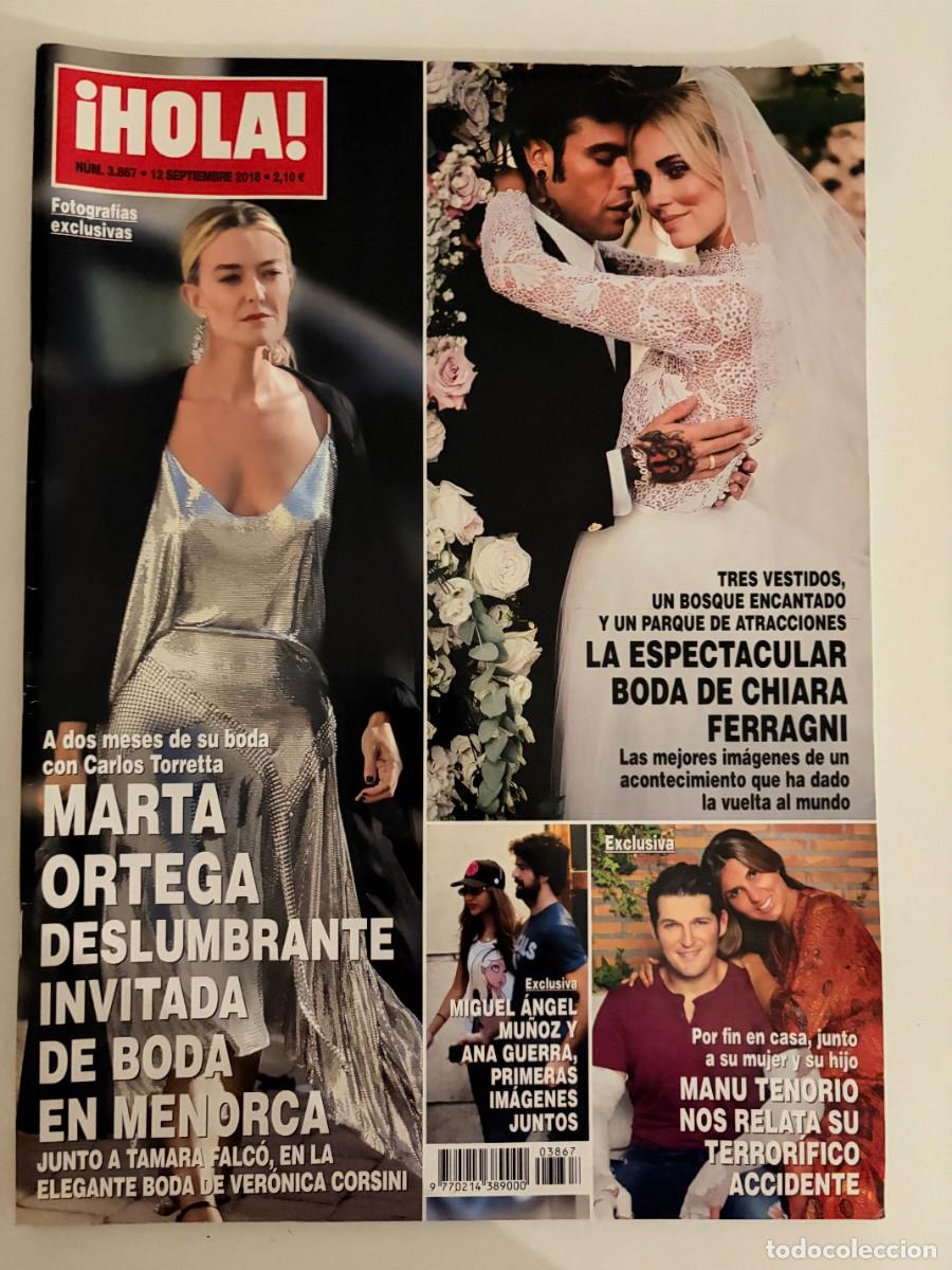 Coleccionismo de Revista Hola: &iexcl;HOLA! N&ordm; 3867. SEPTIEMBRE 2018. LA ESPECTACULAR BODA DE CHIARA FERRAGNI. LEER