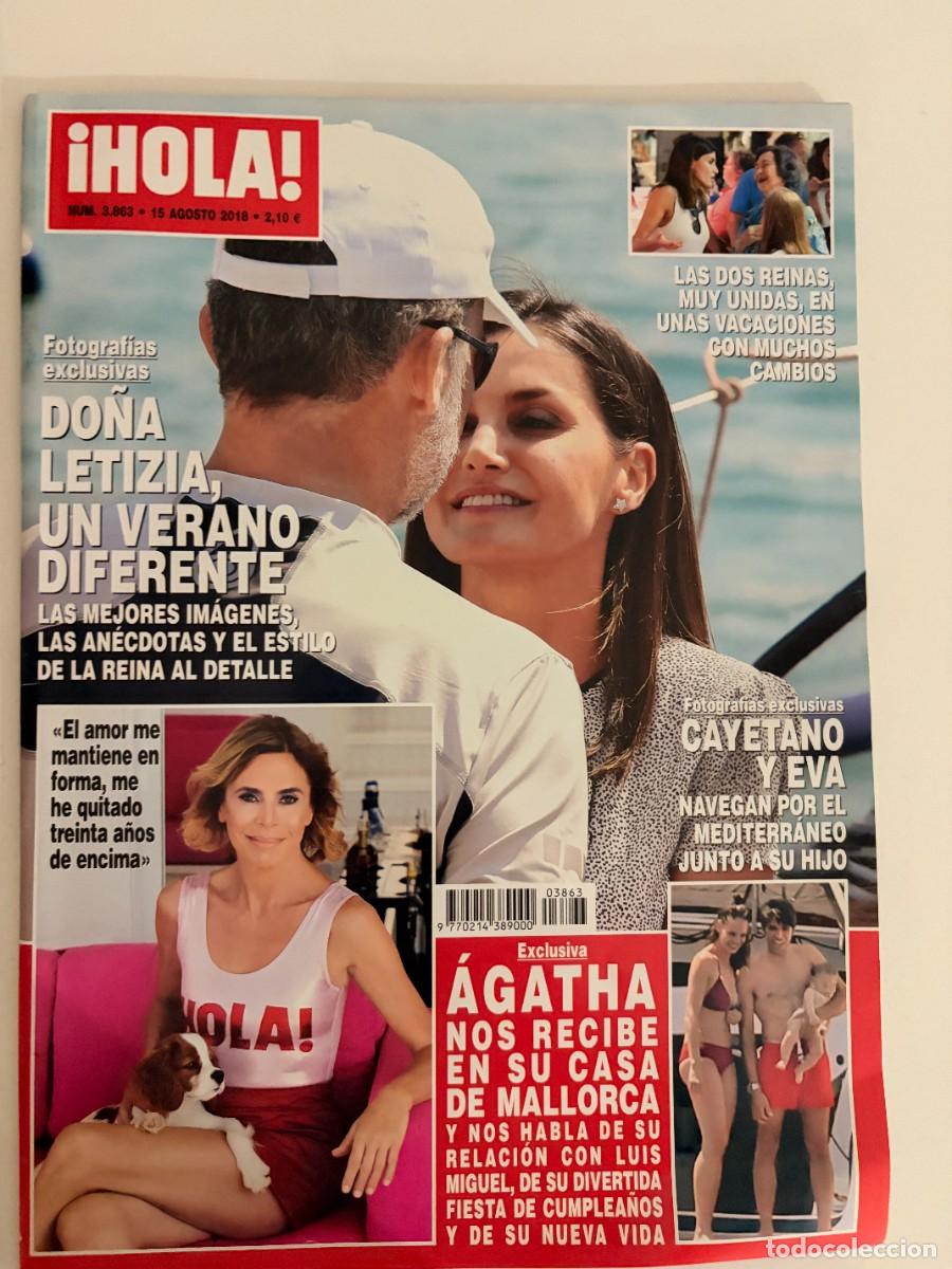 Coleccionismo de Revista Hola: &iexcl;HOLA! N&ordm; 3863. AGOSTO 2018. LAS DOS REINAS, MUY UNIDAS, EN UNAS VACACIONES CON MUCHOS CAMBIO. LEER