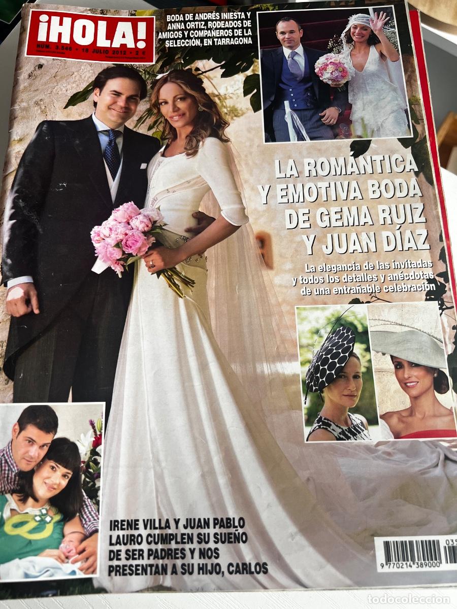 Coleccionismo de Revista Hola: HOLA! N&ordm; 3546. JULIO 2012. LA ROM&Aacute;NTICA Y EMOTIVA BODA DE GEMA RUIZ Y JUAN D&Iacute;AZ. LEER.