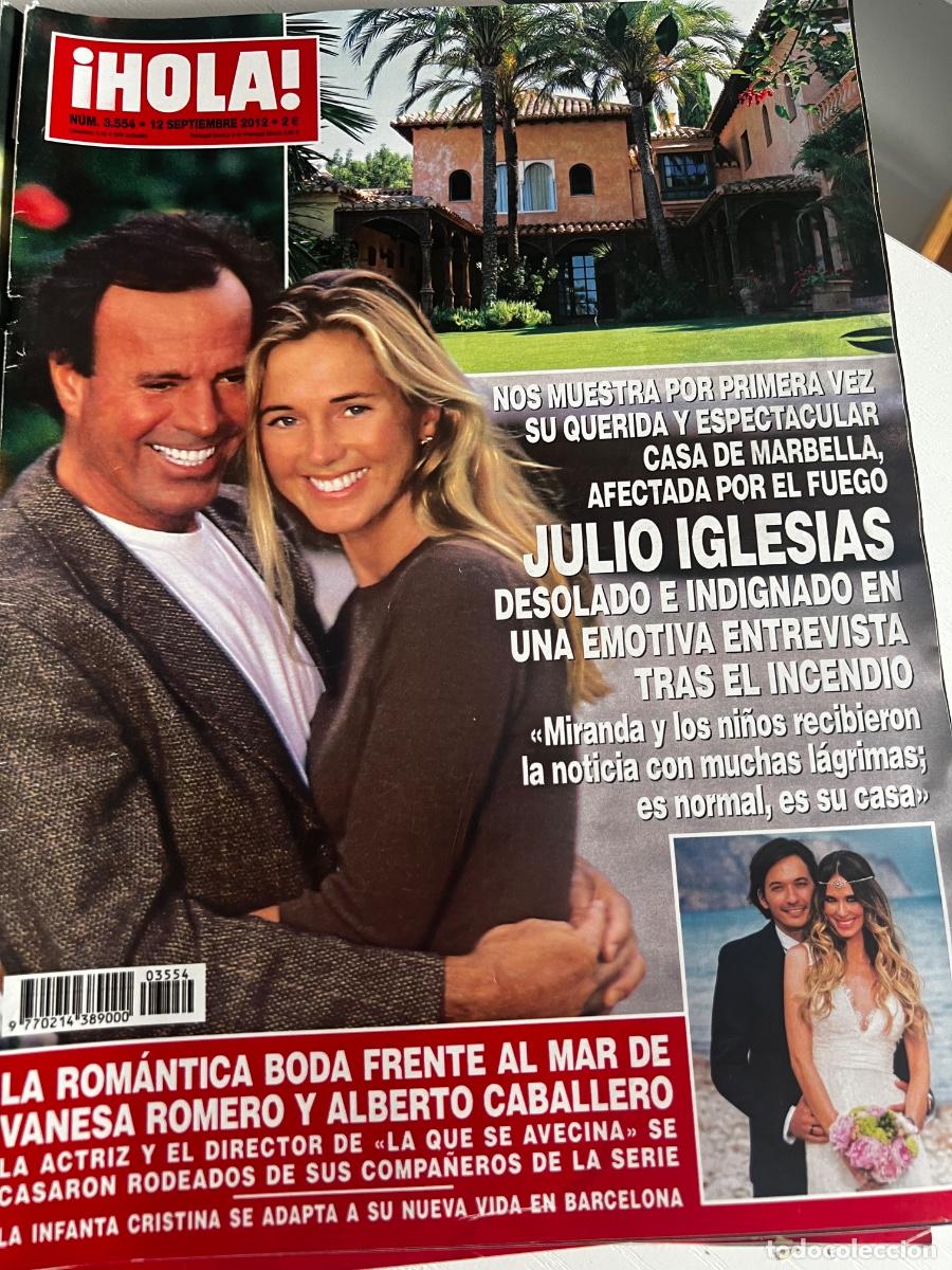 Coleccionismo de Revista Hola: HOLA! N&ordm; 3554. SEPTIEMBRE 2012. JULIO IGLESIAS DESOLADO E INDIGNADO TRAS EL INCENDIO.