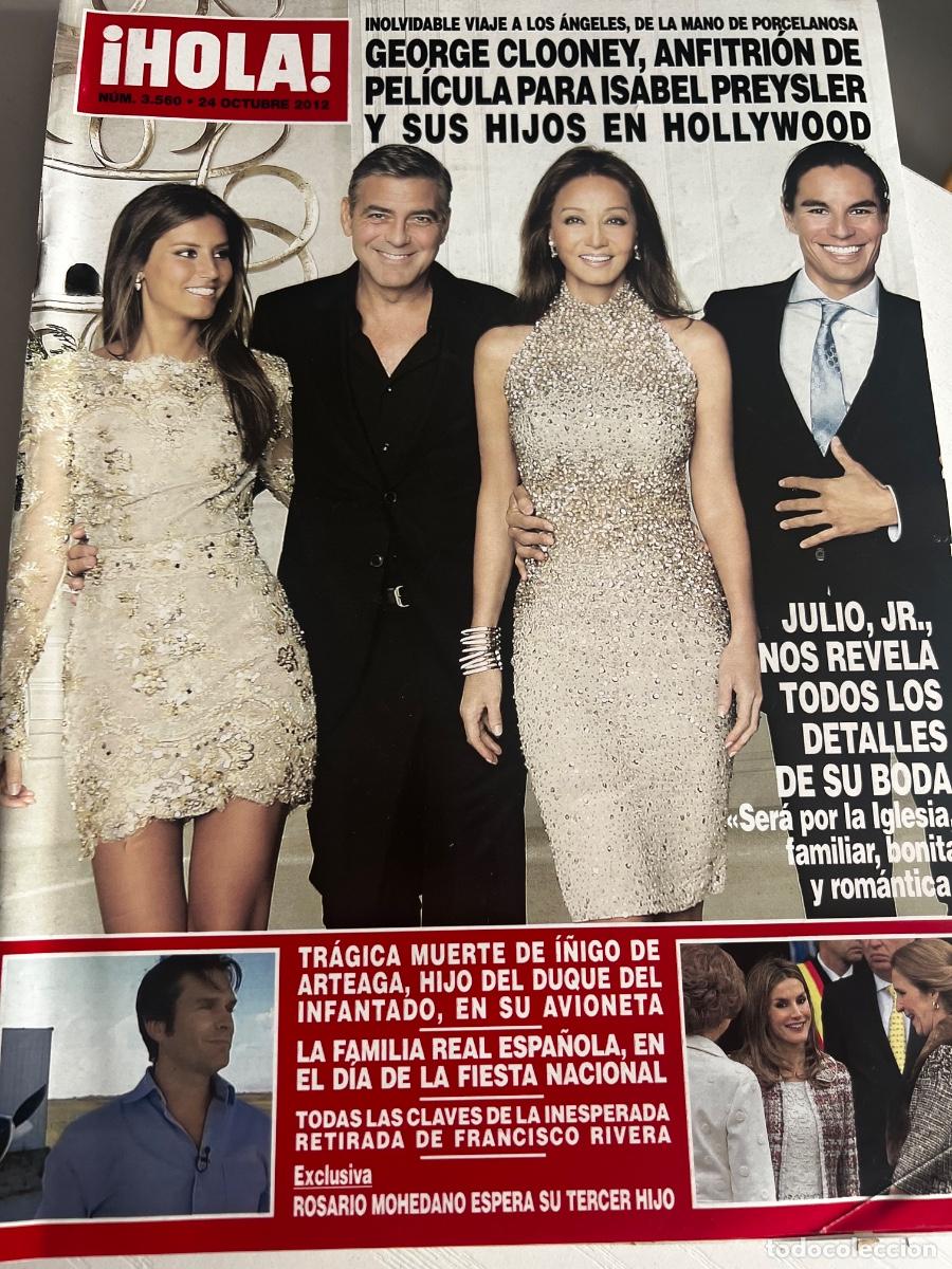 Coleccionismo de Revista Hola: HOLA! N&ordm; 3560. OCTUBRE 2012. GEORGE CLOONEY ANFITRI&Oacute;N DE PEL&Iacute;CULA PARA ISABEL PREYSLER Y SUS HIJOS.